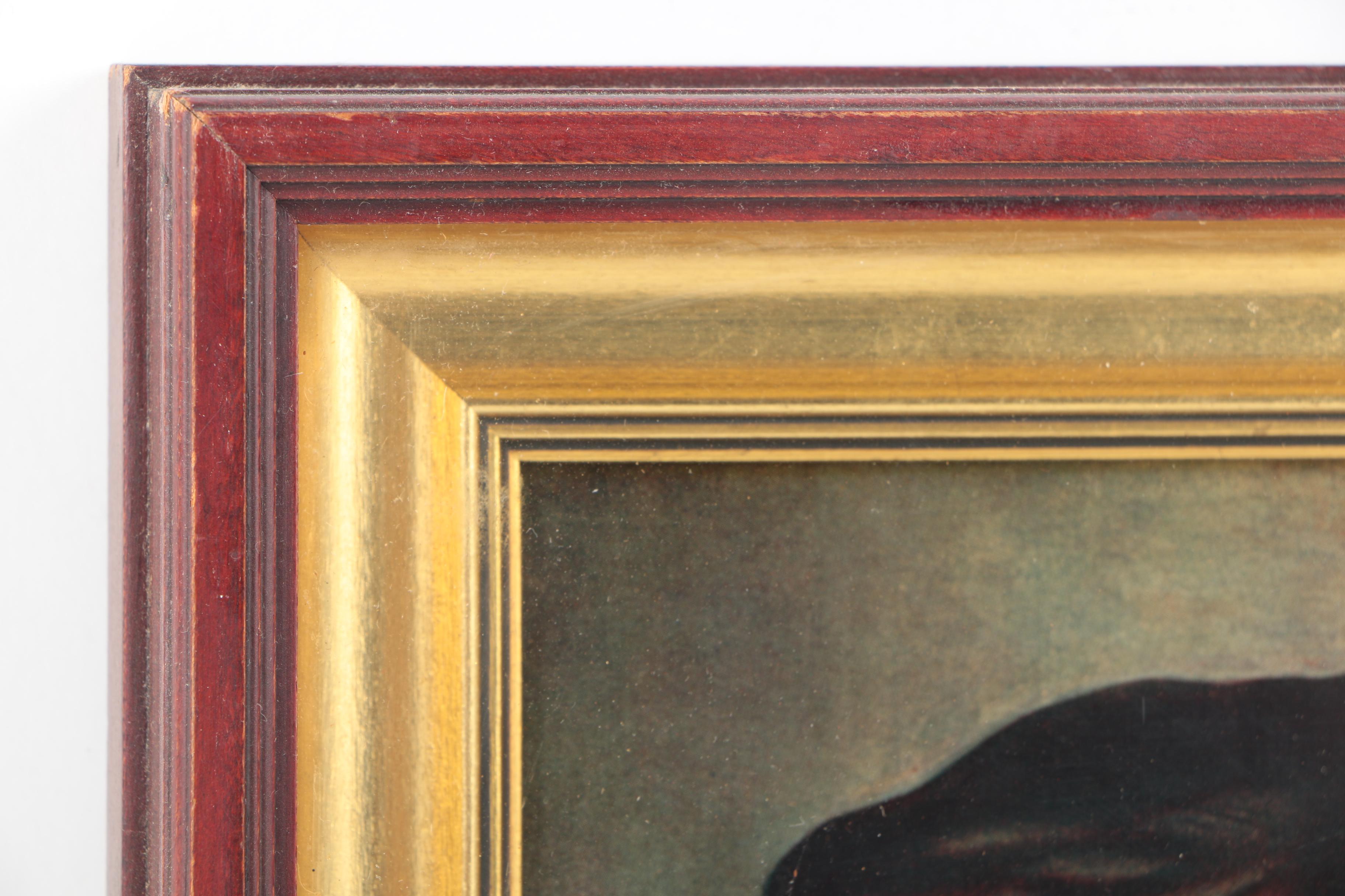 Offset Lithograph on Paperboard After Rembrandt's "Self Portrait With Velvet Beret"