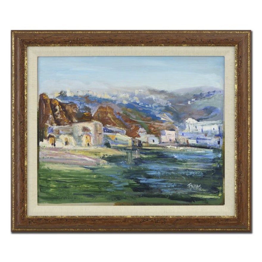 Elliot Fallas Oil on Canvas "Grecian Bayside"
