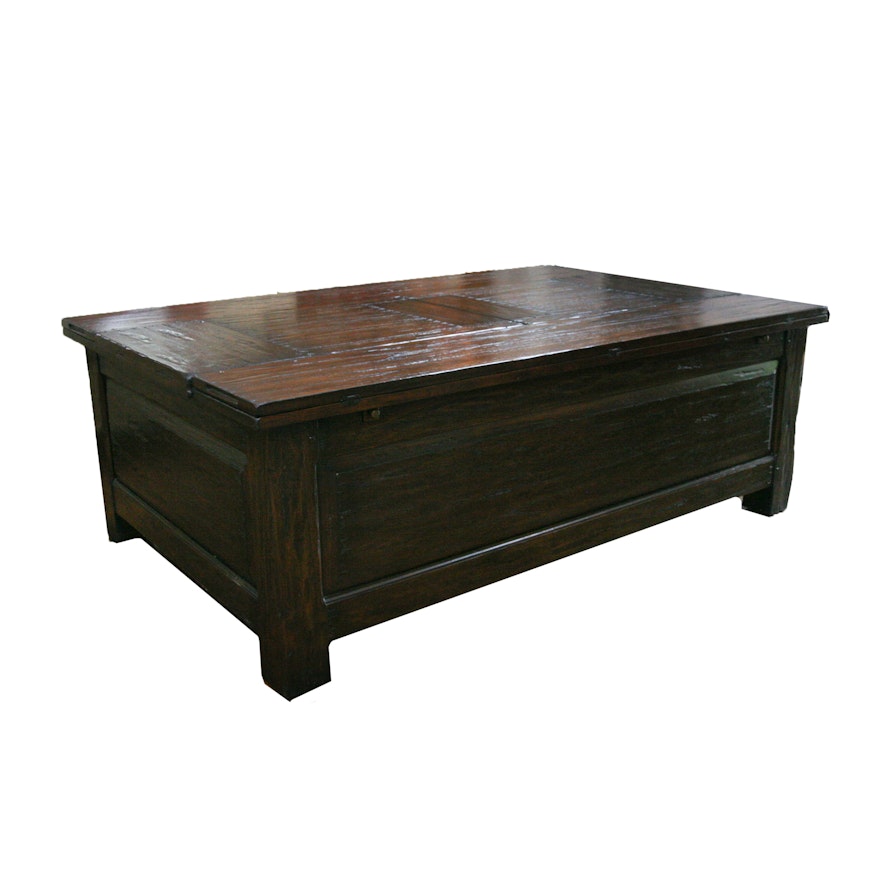 Old World Style Hidden Storage Coffee Table