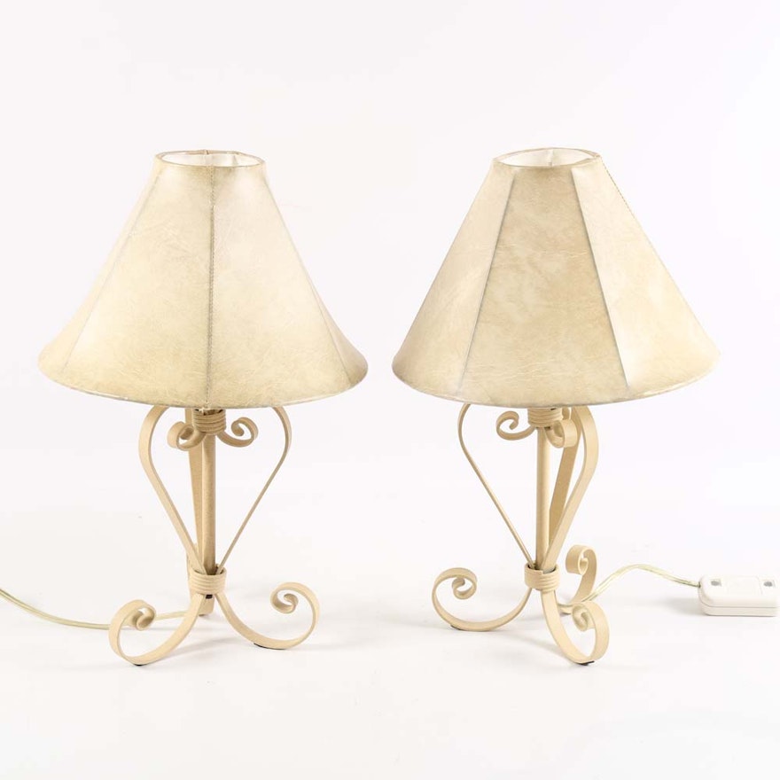 White Metal Table Lamps