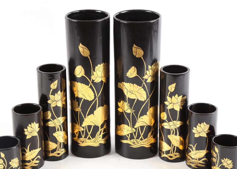 Thai Lacquer Vases