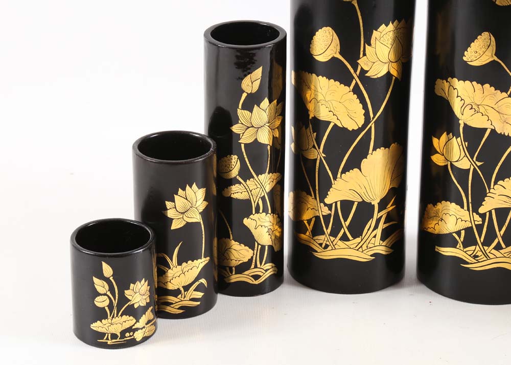 Thai Lacquer Vases