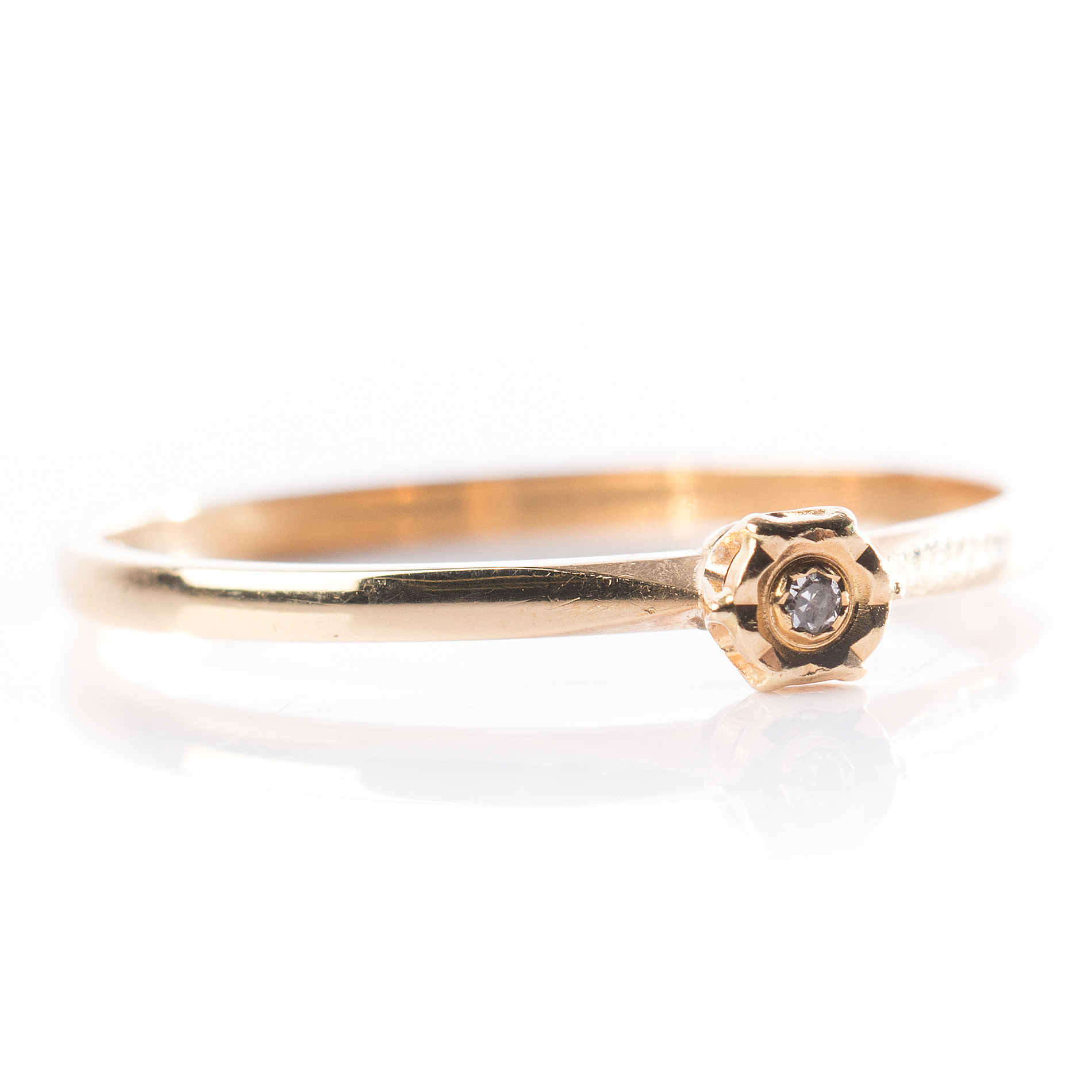 18K Yellow Diamond Ring