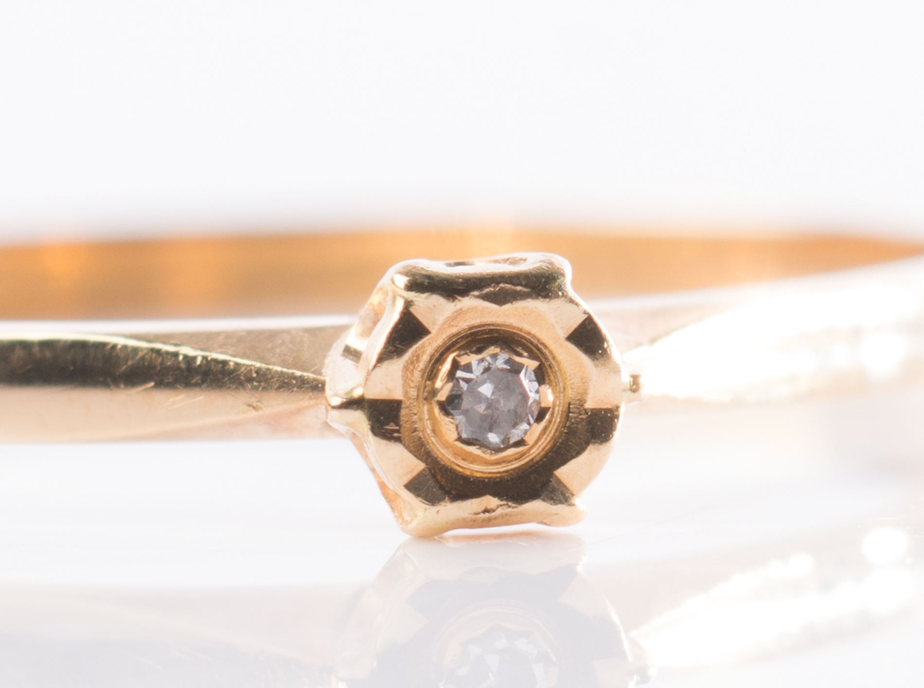 18K Yellow Diamond Ring