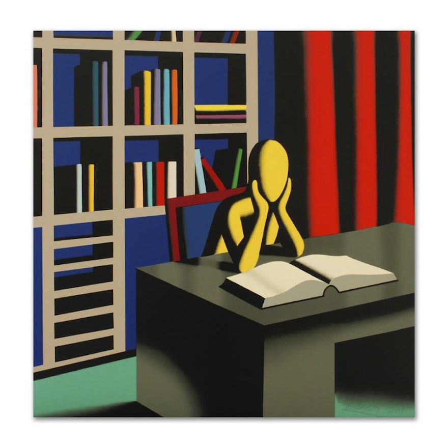 Mark Kostabi Limited Edition Serigraph "Useless Knowledge"