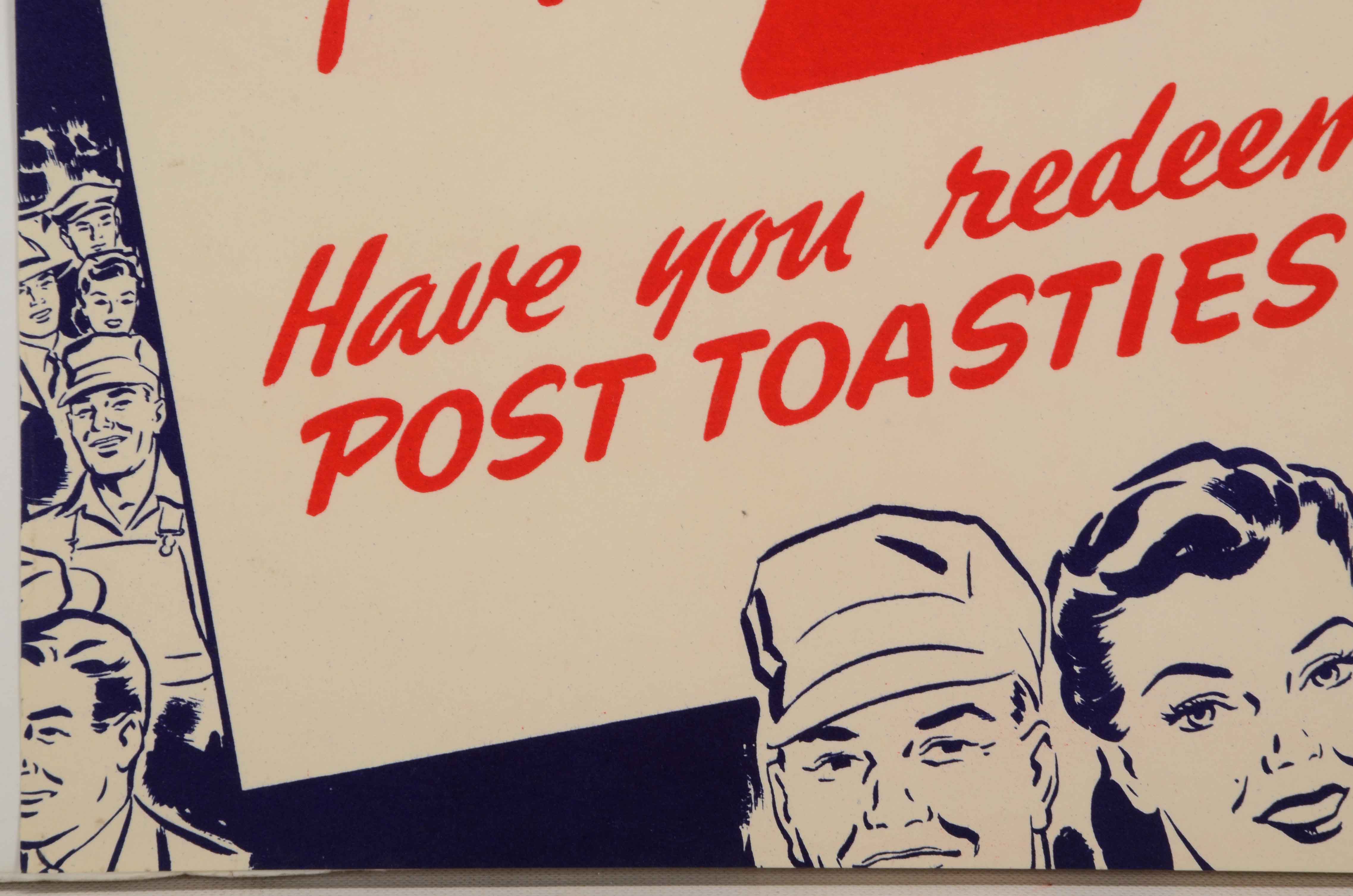 Original WWI TWA Propaganda Poster "Keep America Fit with Wholesome Food / Say: TWA Airline Hostesses"