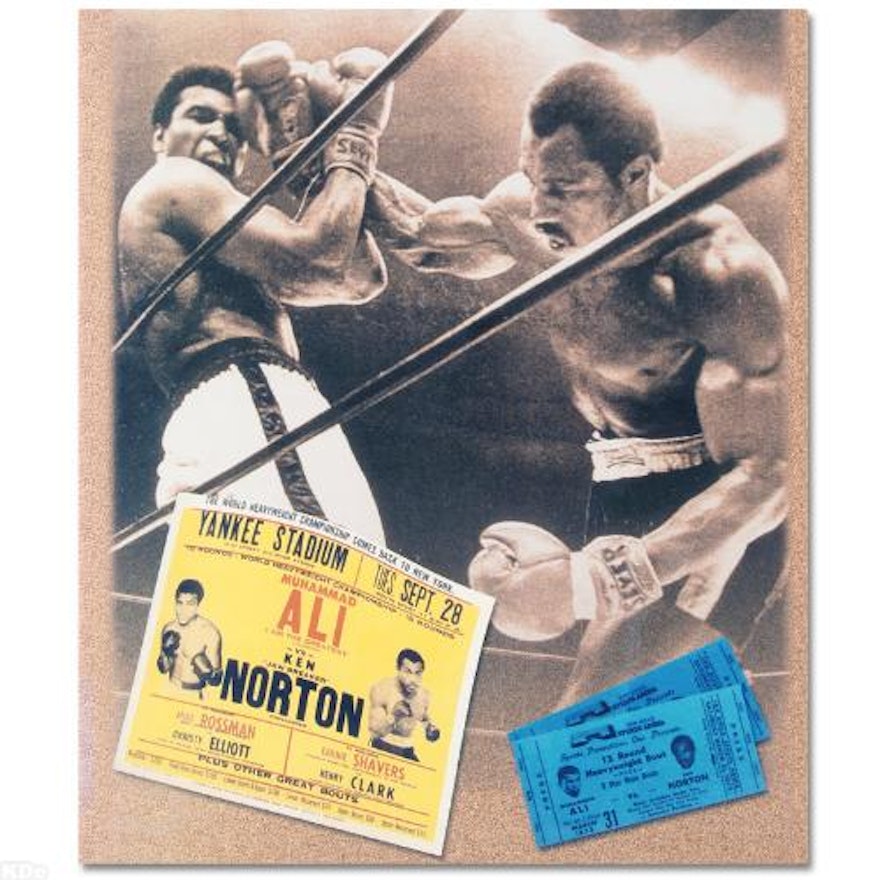 Muhammad Ali and Ken Norton Licensed Photograph of the Heavyweight Champ