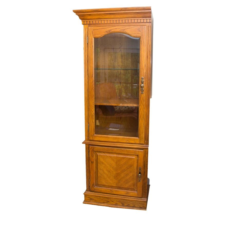 Oak Glass Front Cabinet