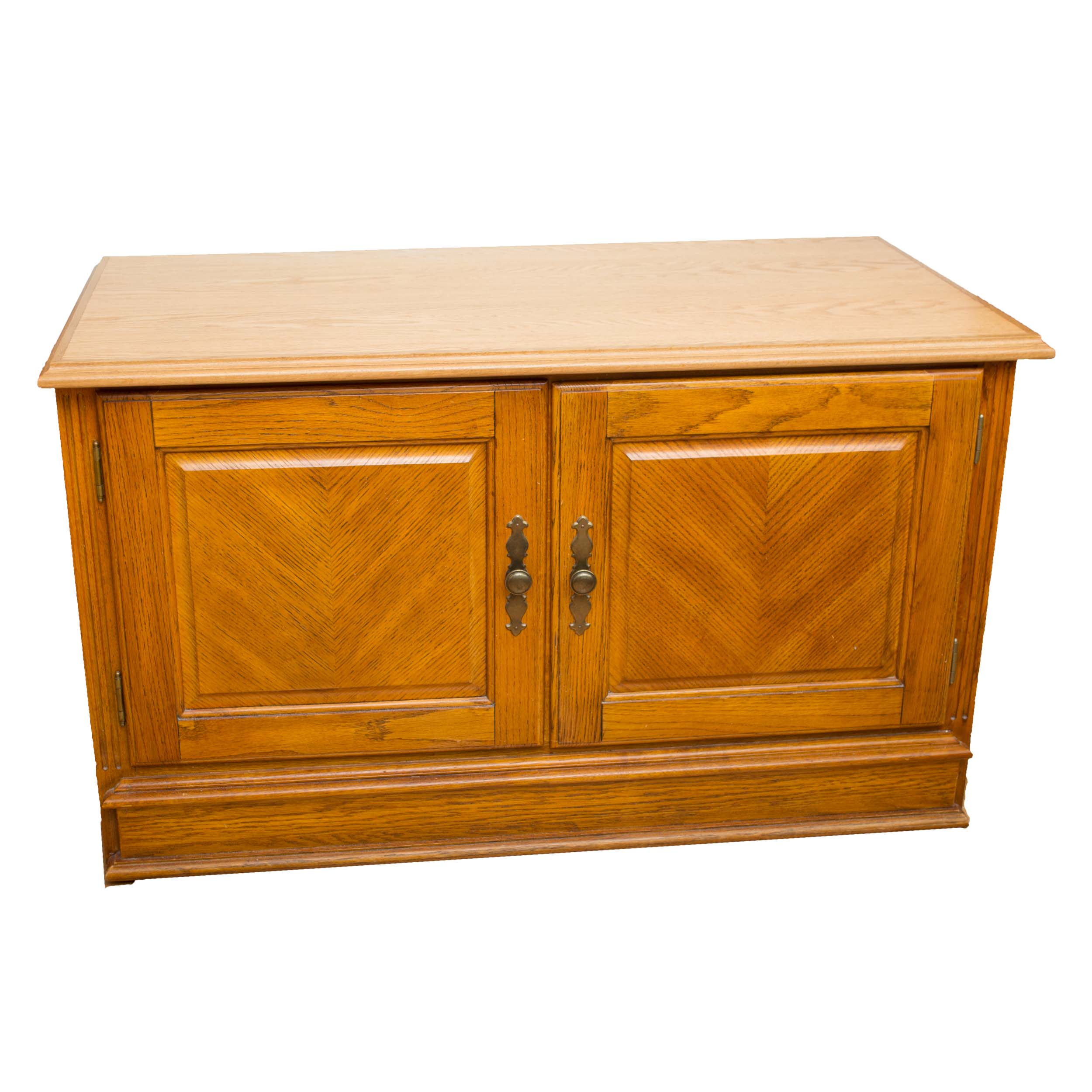 Oak Cabinet with Paneled Doors
