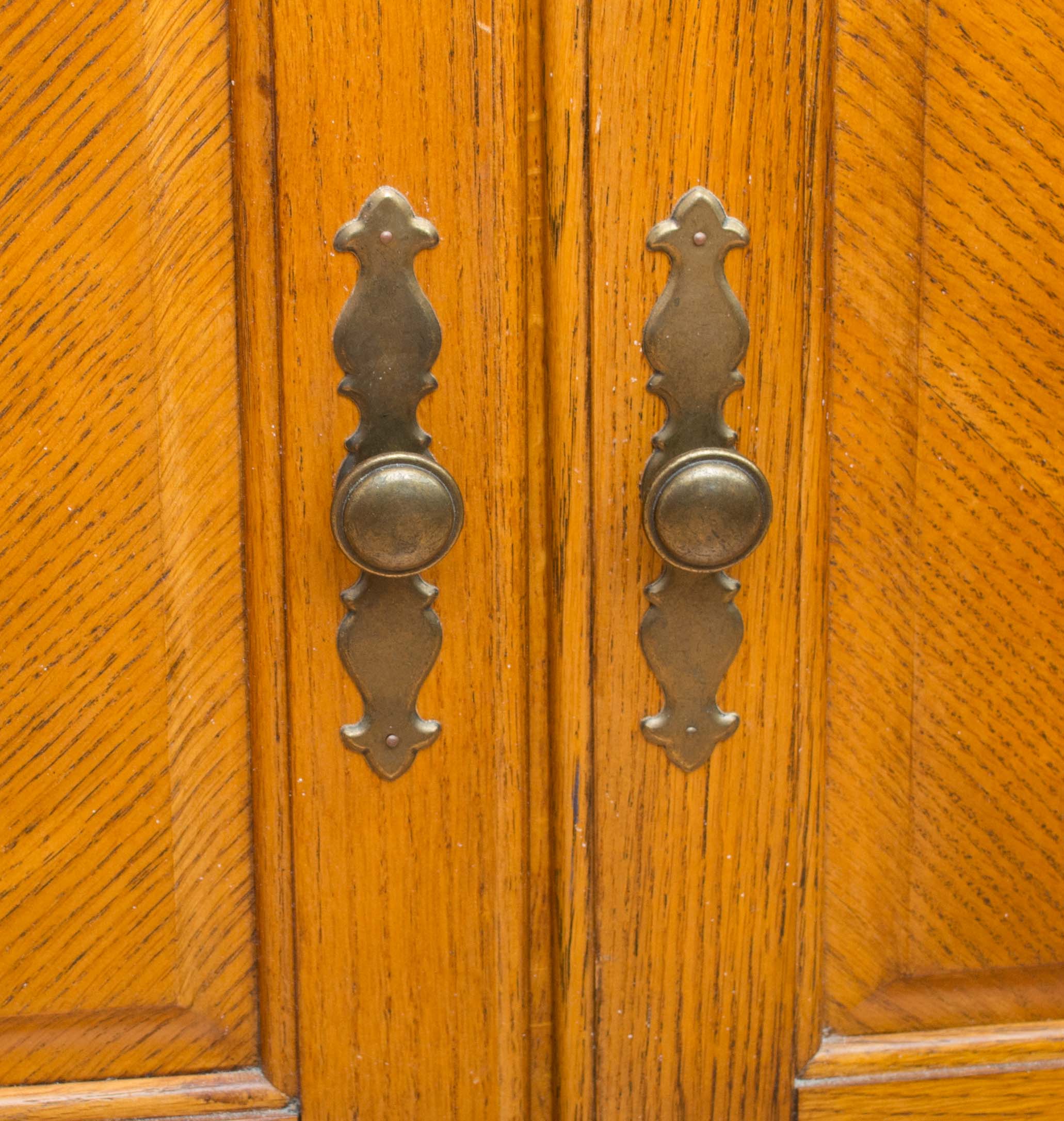 Oak Cabinet with Paneled Doors