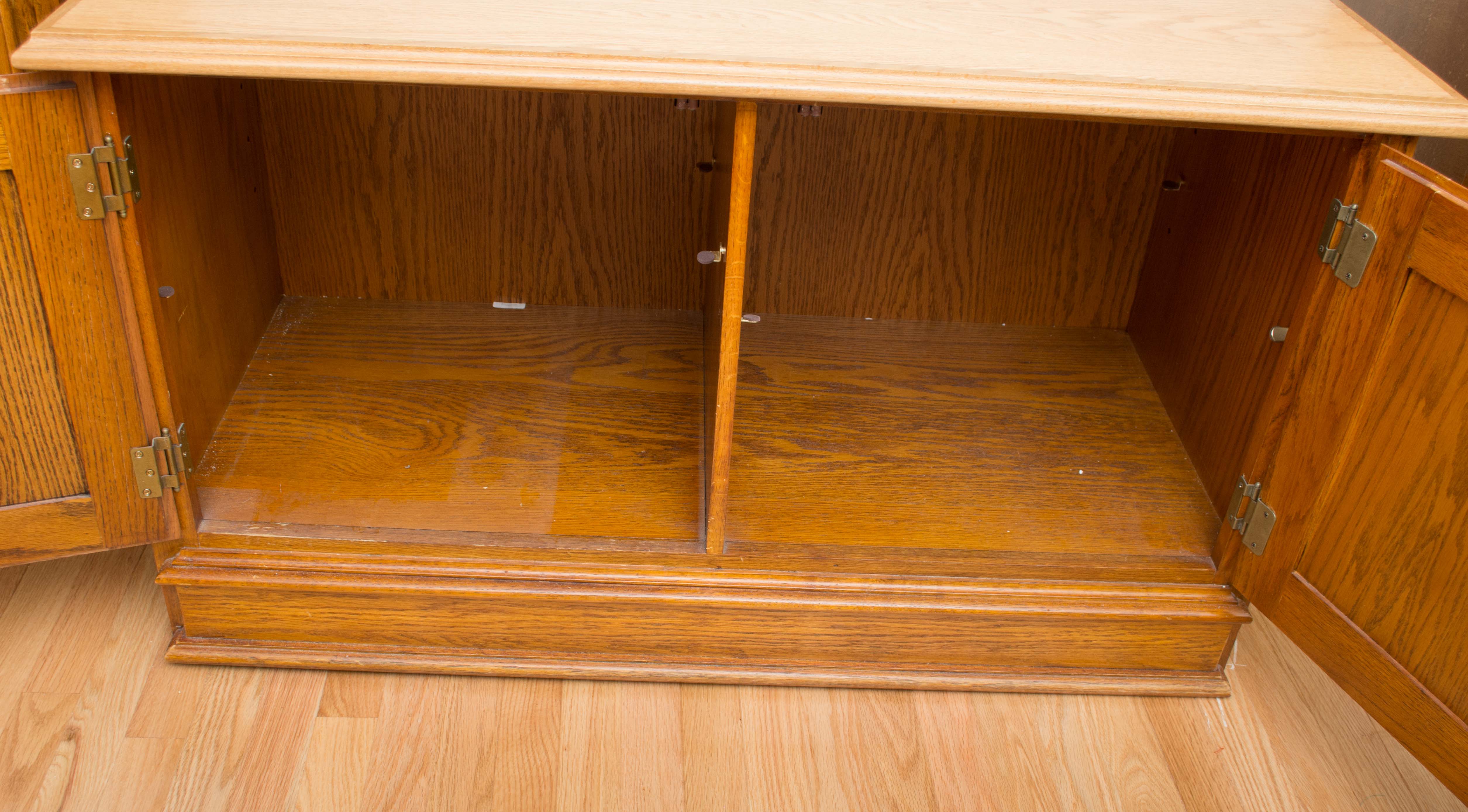 Oak Cabinet with Paneled Doors