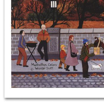 Jane Wooster Scott Limited Edition Lithograph "Manhattan Colors"