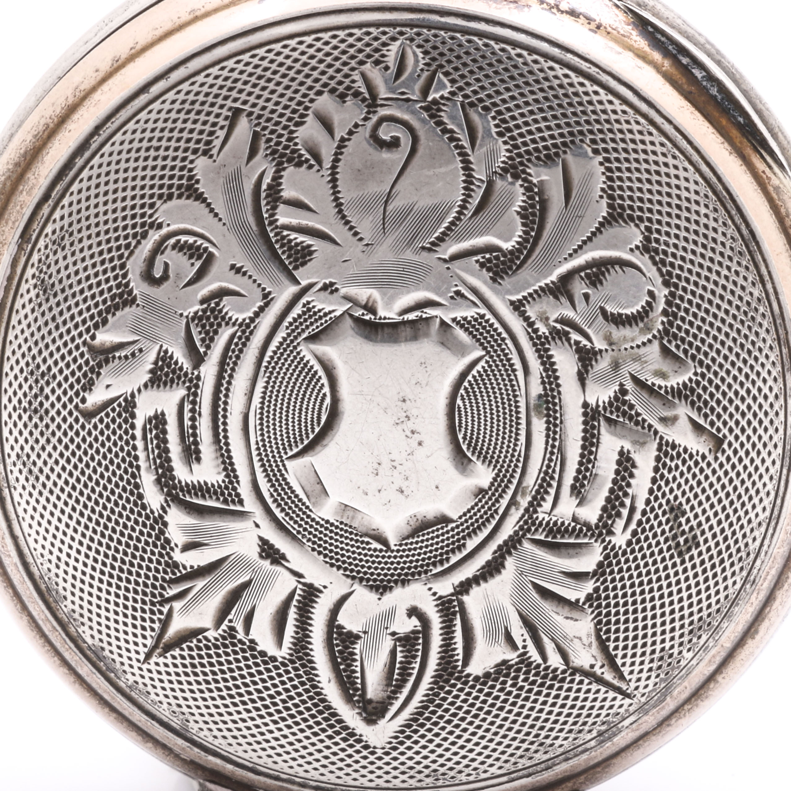 Circa Early 20th Century 800 Silver Open Dial Pin Set Pocket Watch