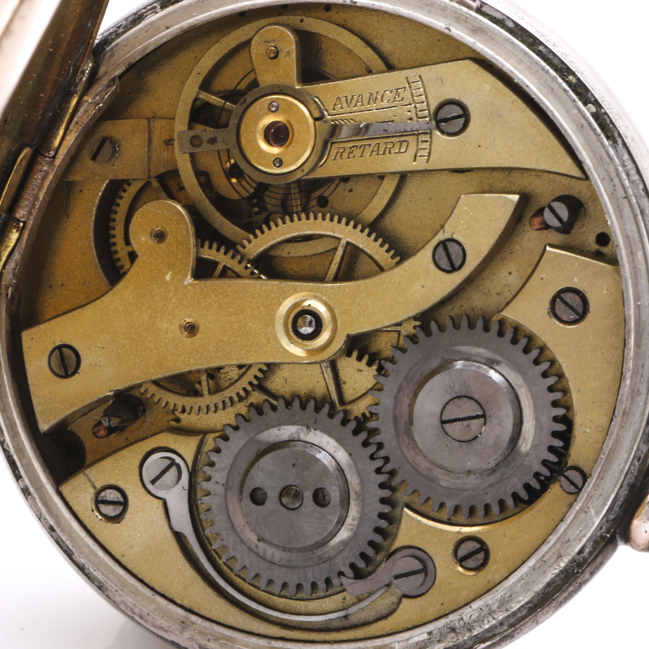 Circa Early 20th Century 800 Silver Open Dial Pin Set Pocket Watch