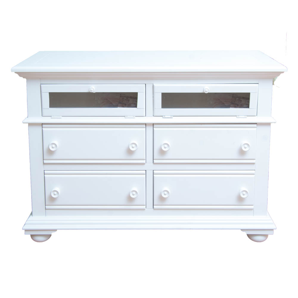 Contemporary White Entertainment Cabinet by Broyhill