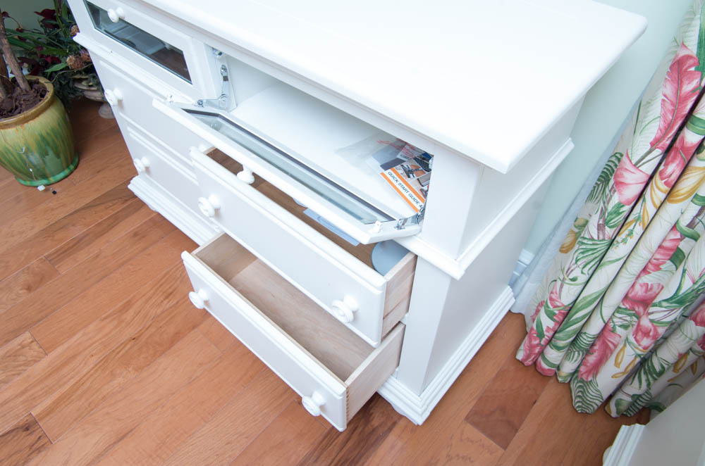 Contemporary White Entertainment Cabinet by Broyhill