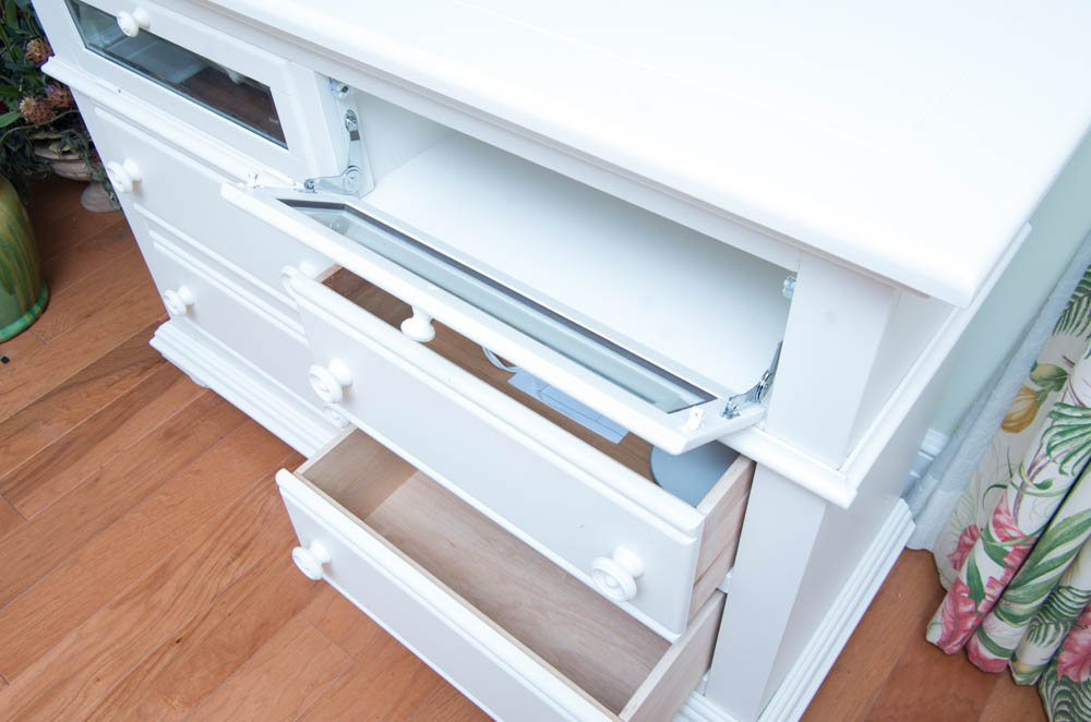 Contemporary White Entertainment Cabinet by Broyhill