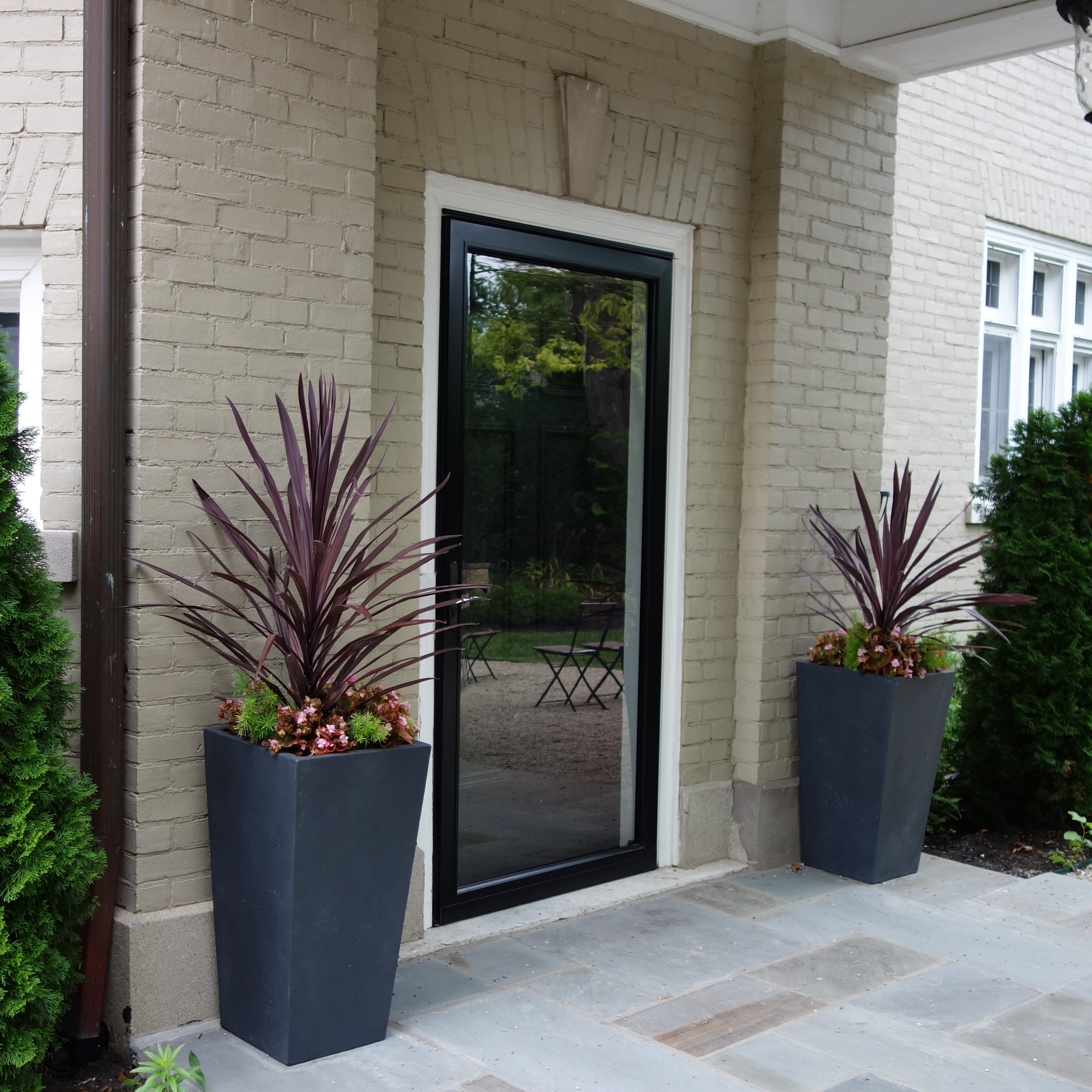 Restoration Hardware Weathered Cast Stone Tapered Planters