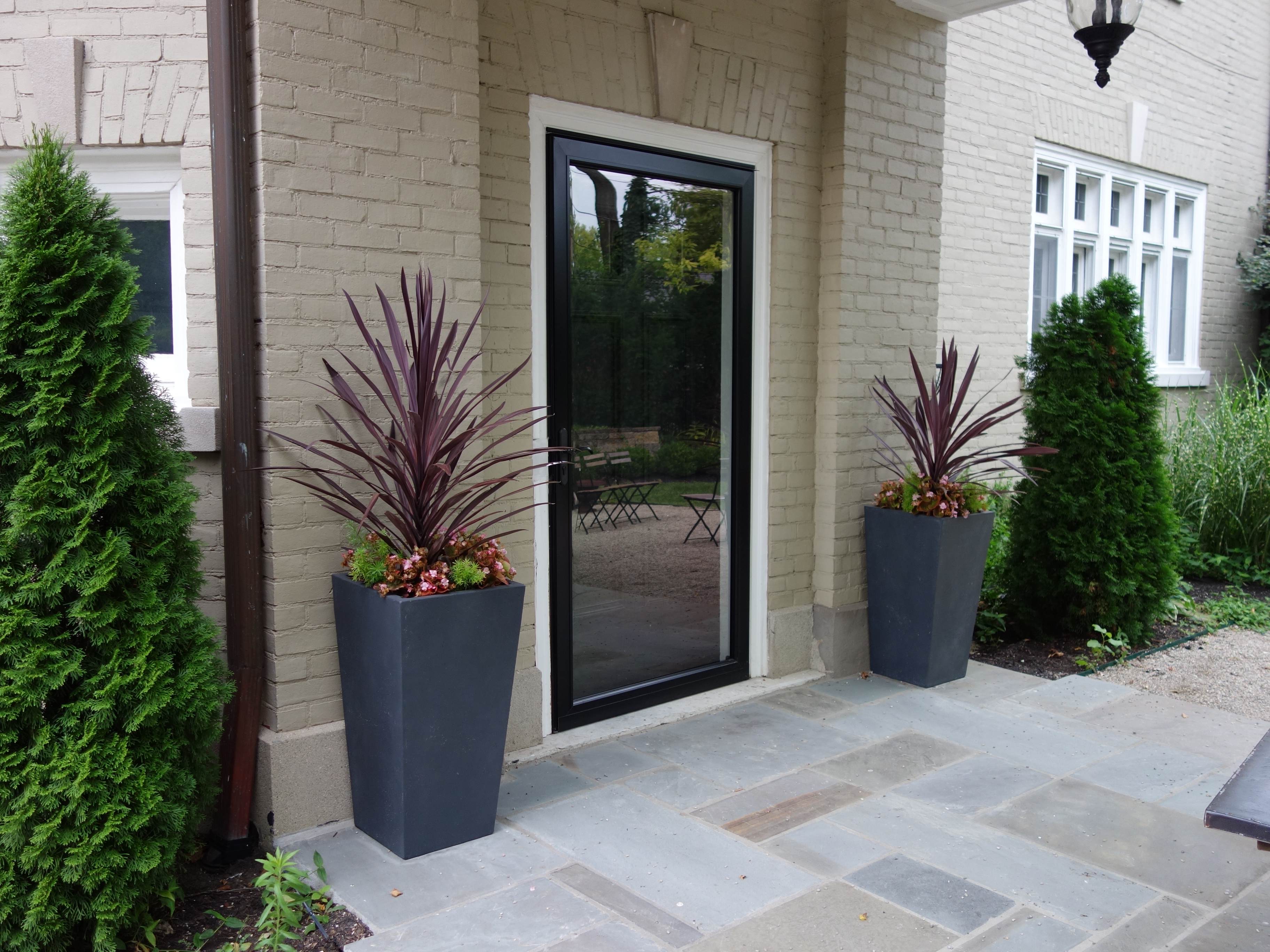 Restoration Hardware Weathered Cast Stone Tapered Planters