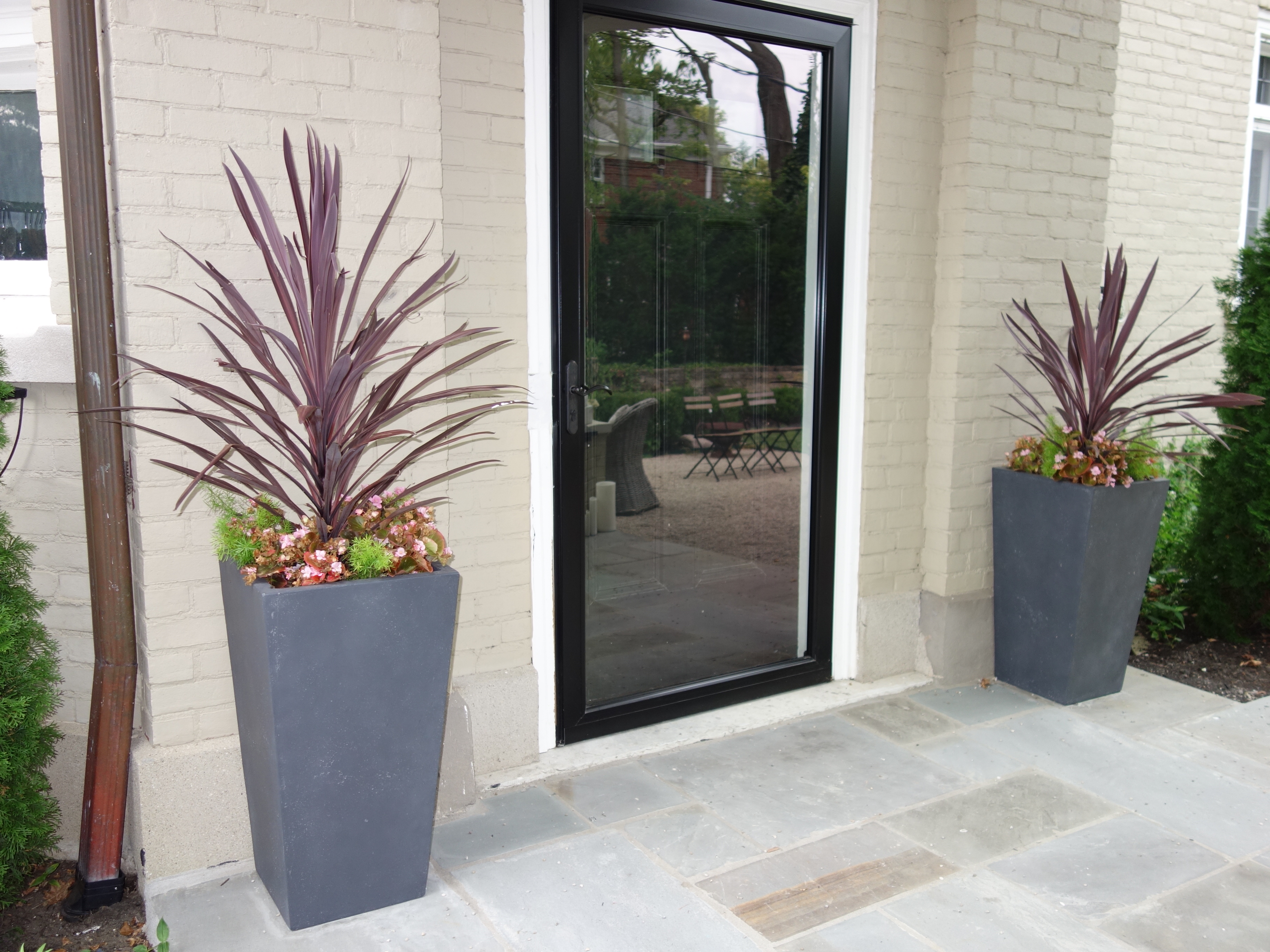 Restoration Hardware Weathered Cast Stone Tapered Planters