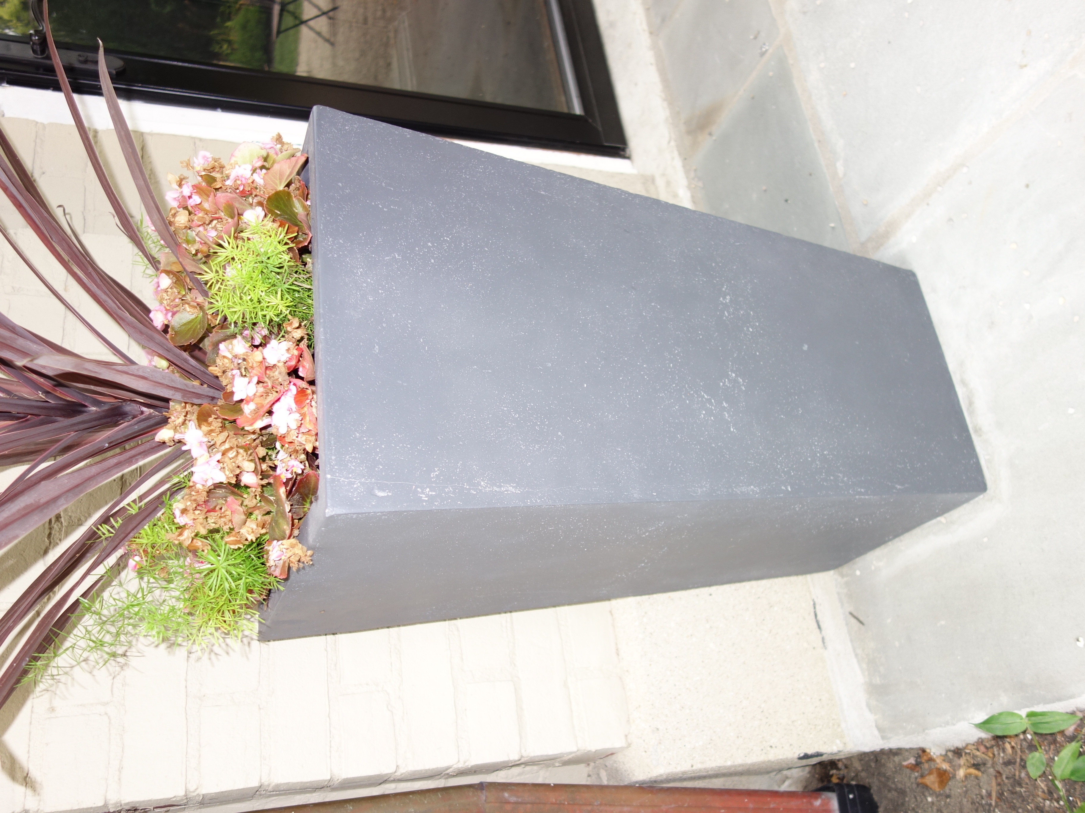 Restoration Hardware Weathered Cast Stone Tapered Planters