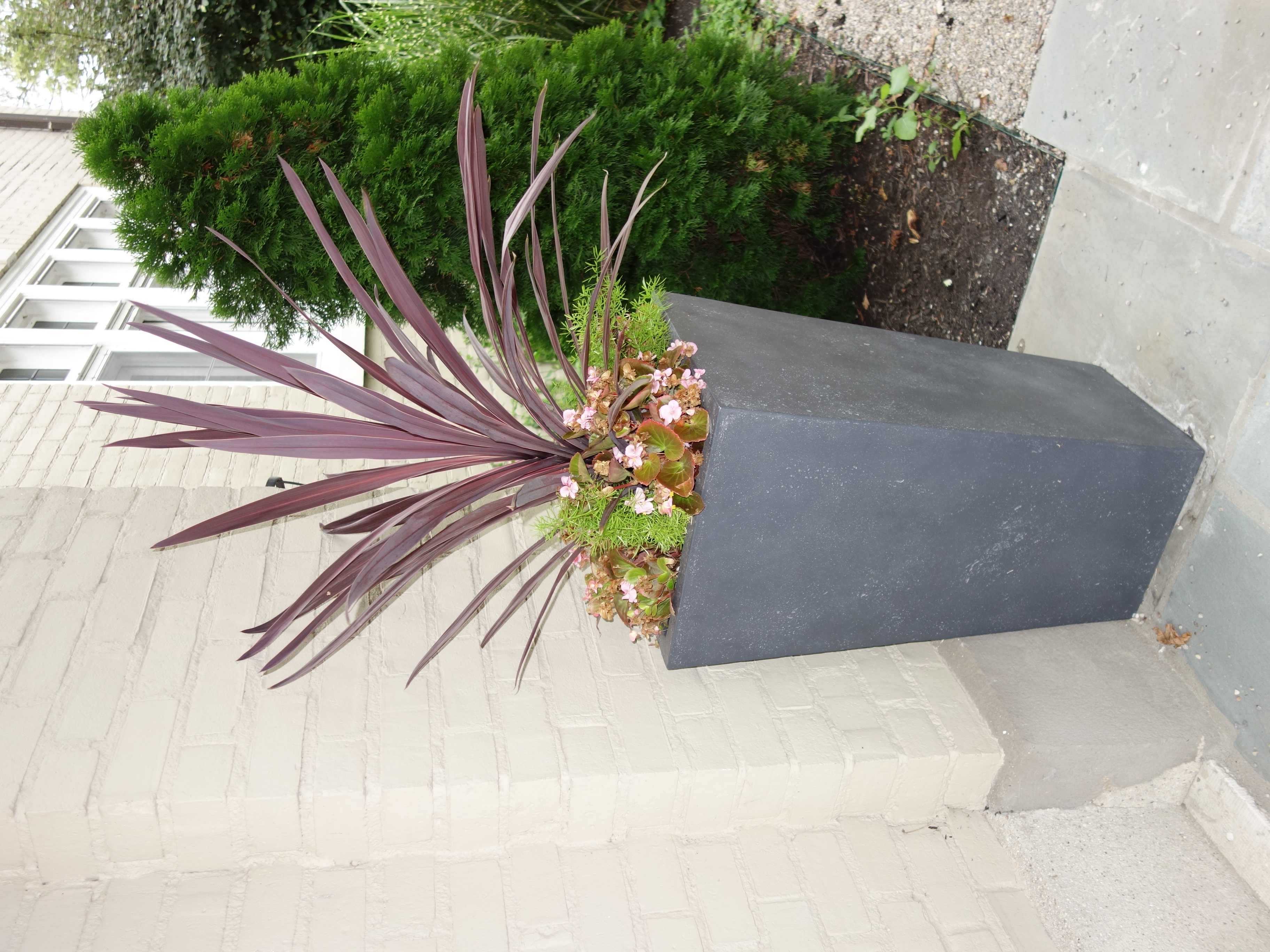 Restoration Hardware Weathered Cast Stone Tapered Planters