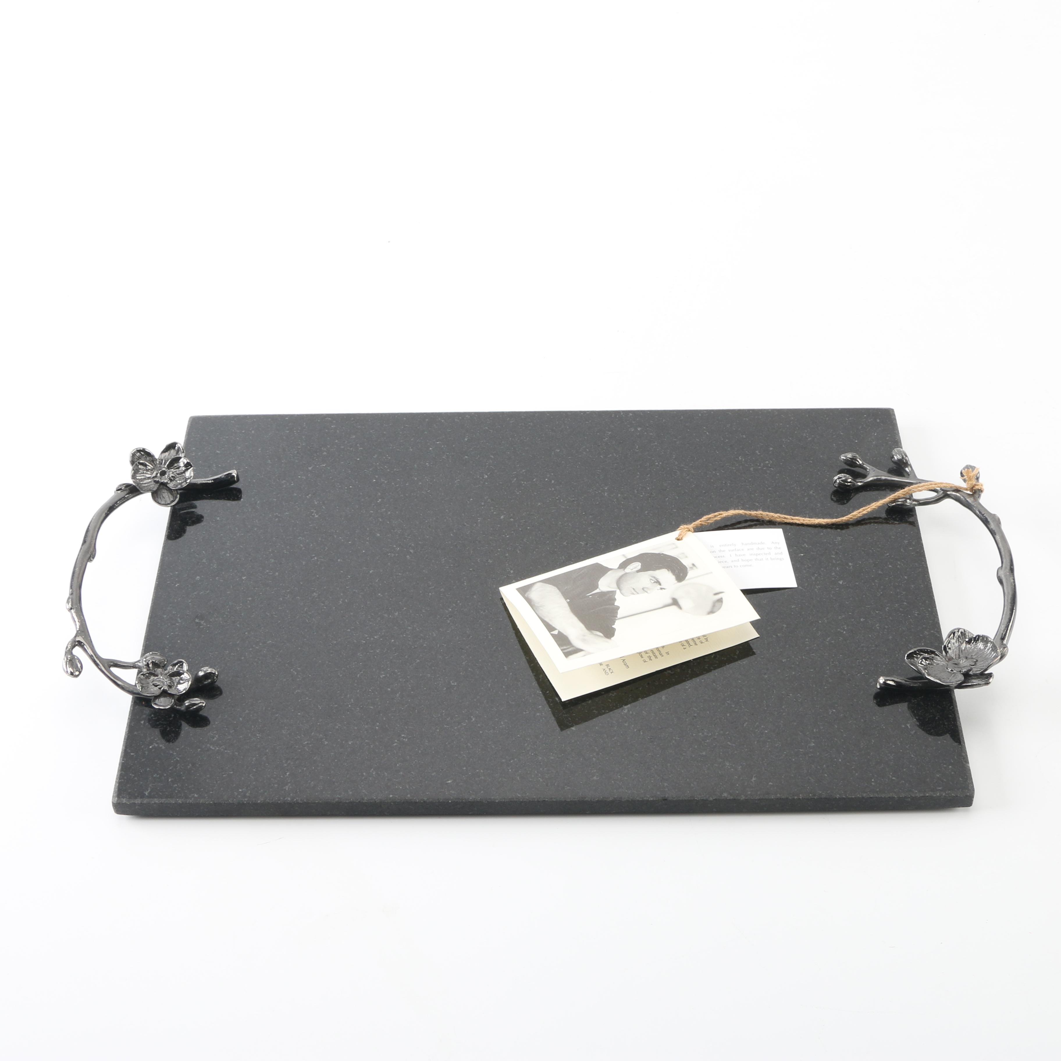 Michael Aram Black Orchid Granite Serving Tray