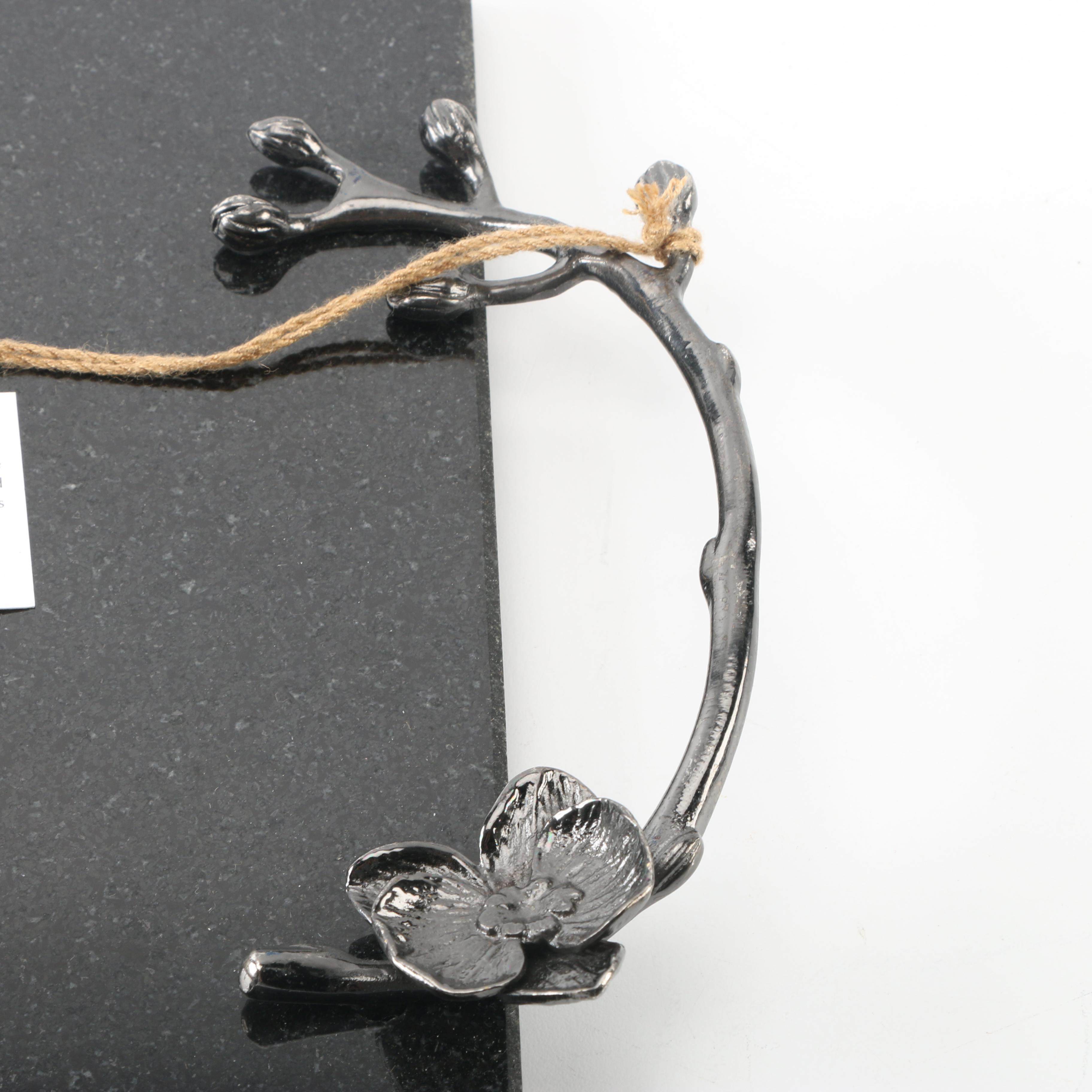 Michael Aram Black Orchid Granite Serving Tray