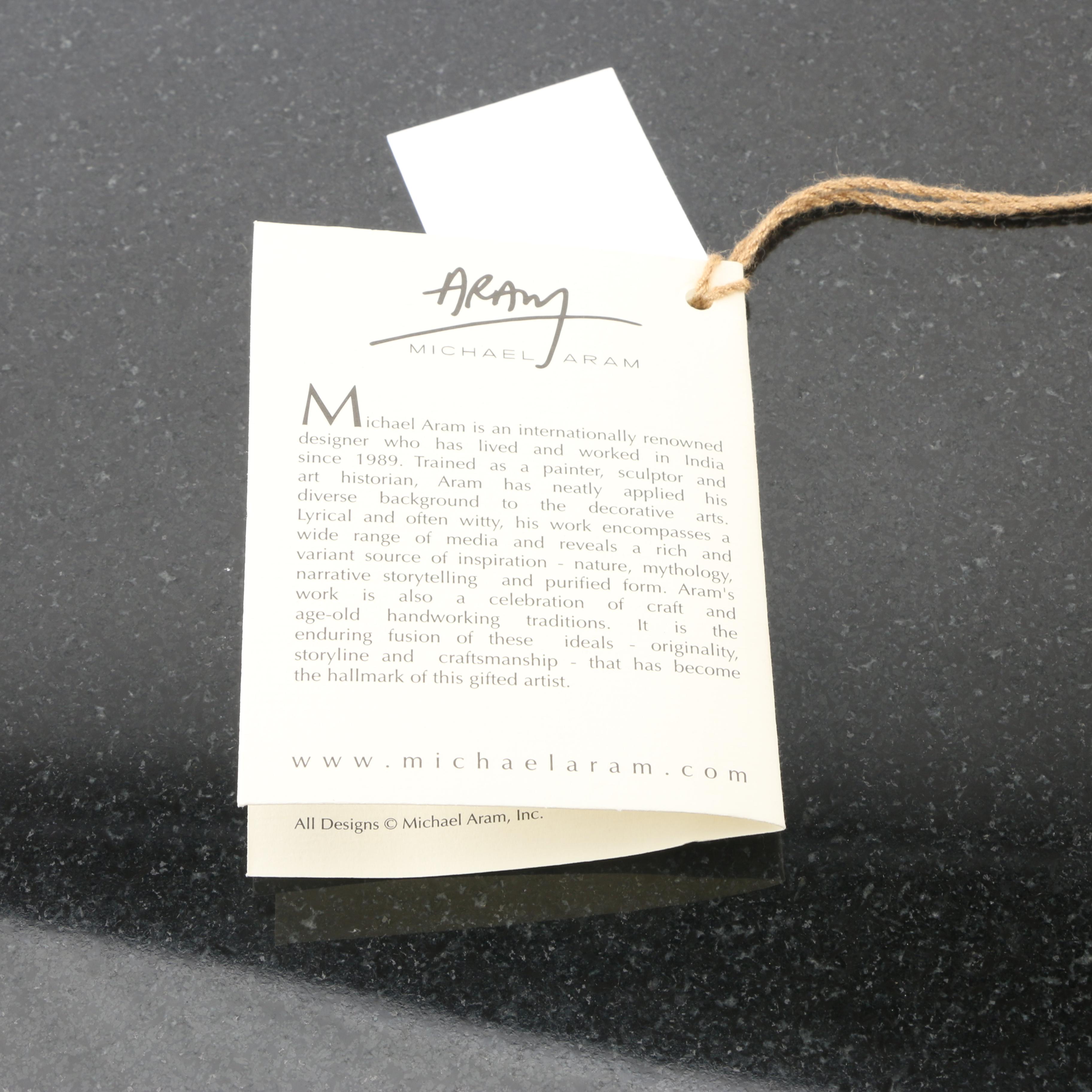 Michael Aram Black Orchid Granite Serving Tray