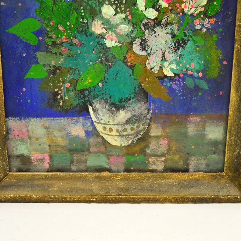 Henry Faulkner Oil Painting of Floral Still Life