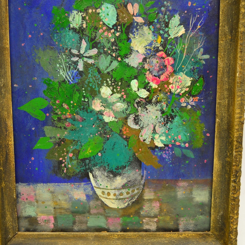 Henry Faulkner Oil Painting of Floral Still Life