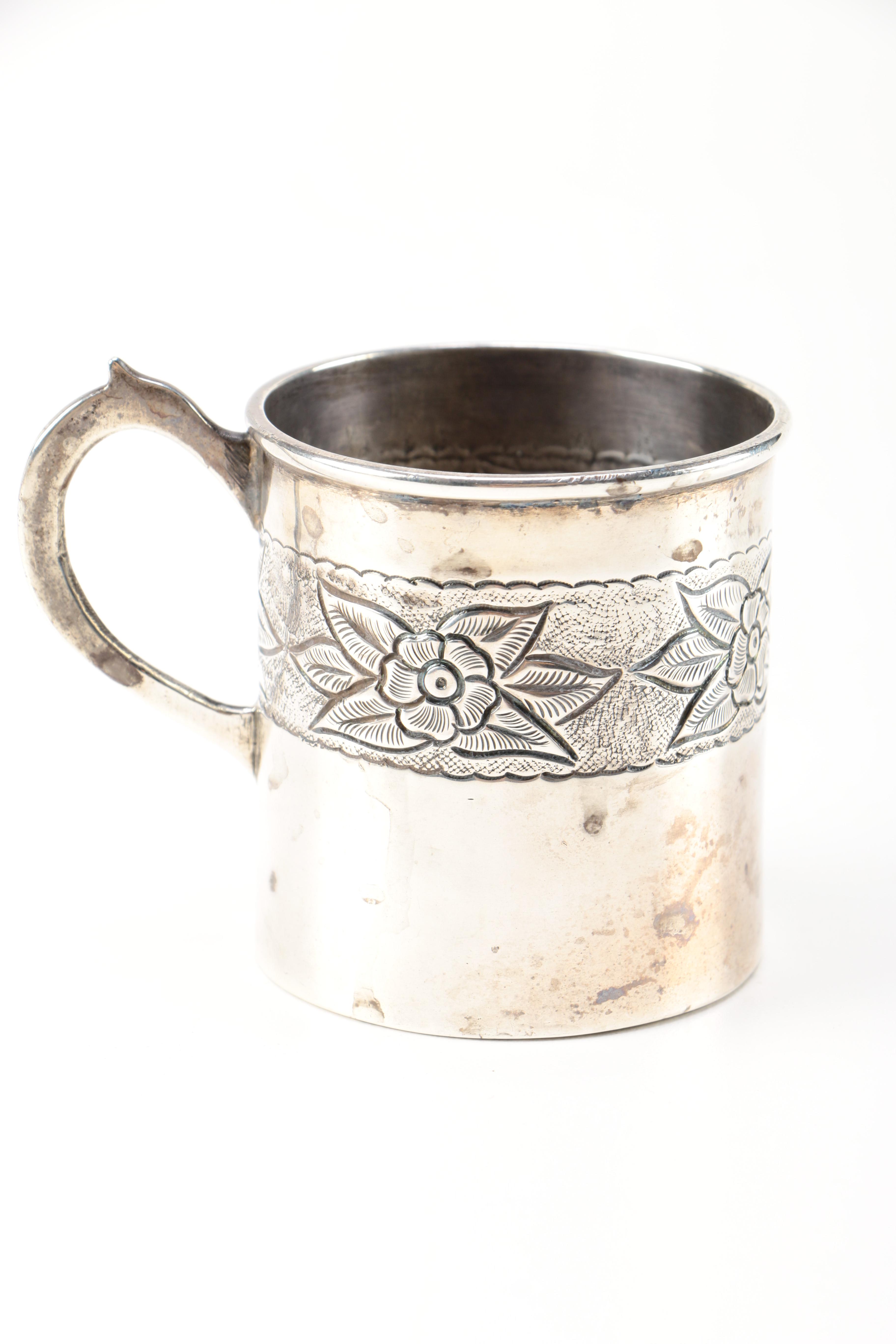 Sterling Silver Baby Cups Featuring Webster