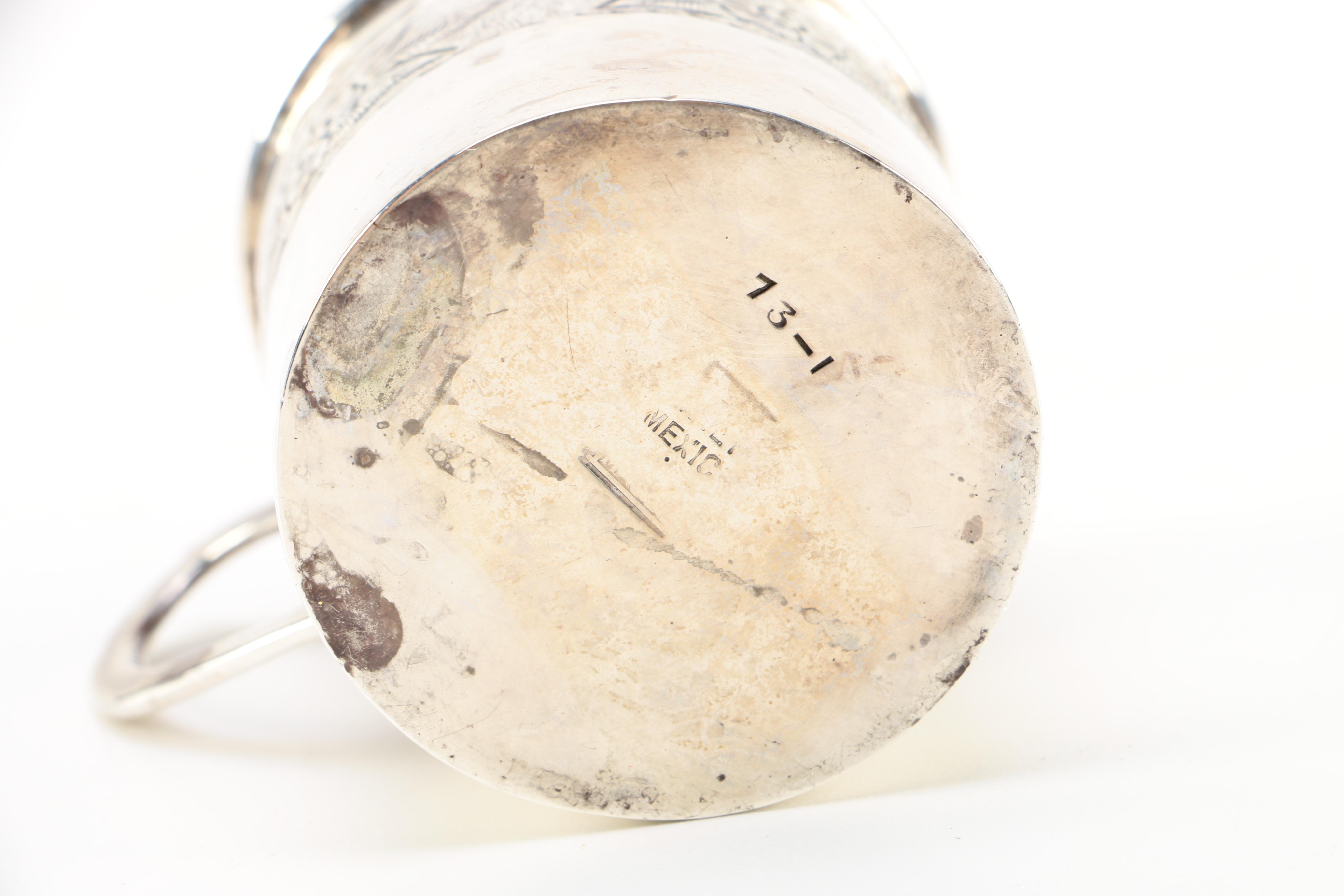 Sterling Silver Baby Cups Featuring Webster