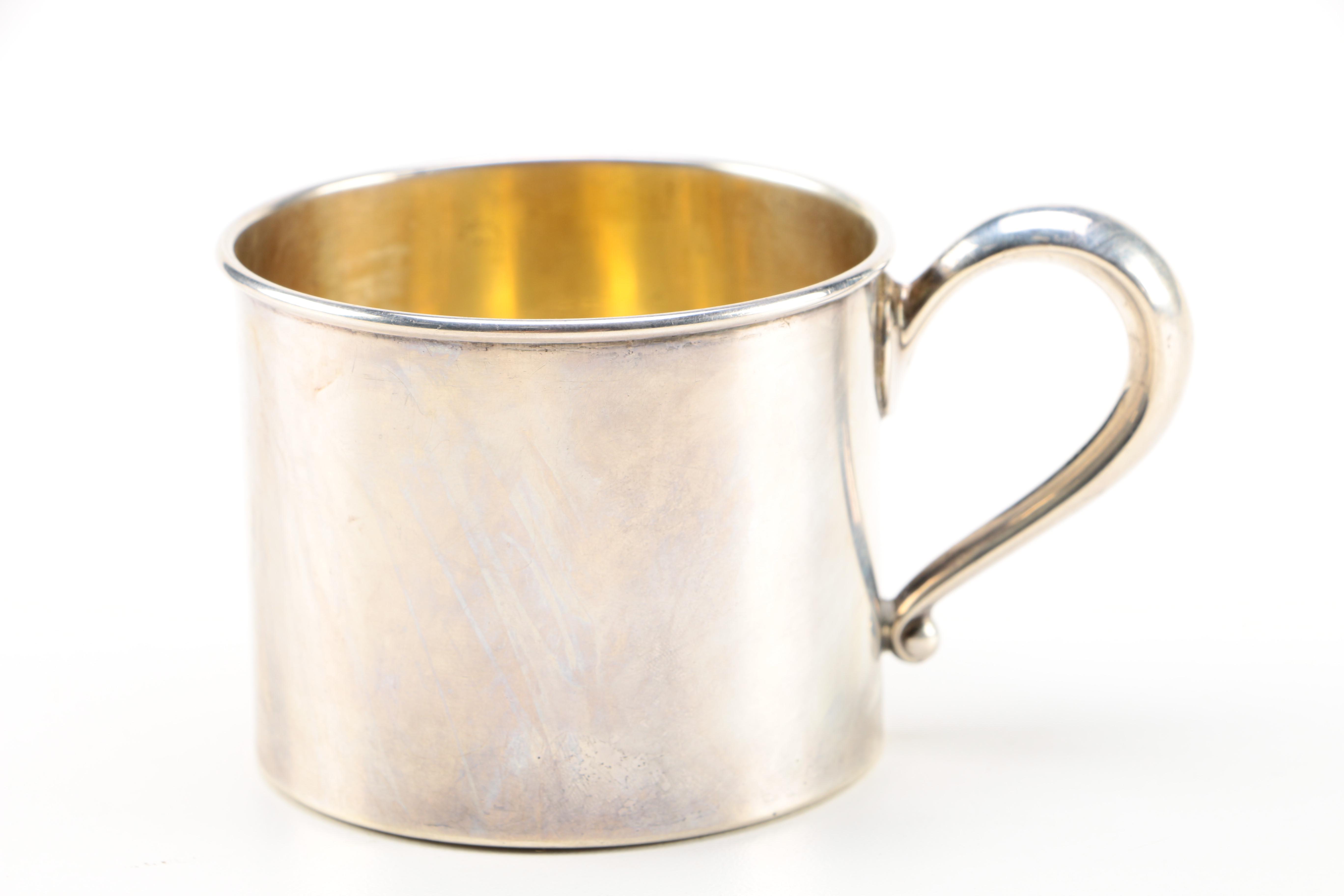 Sterling Silver Baby Cups Featuring Webster