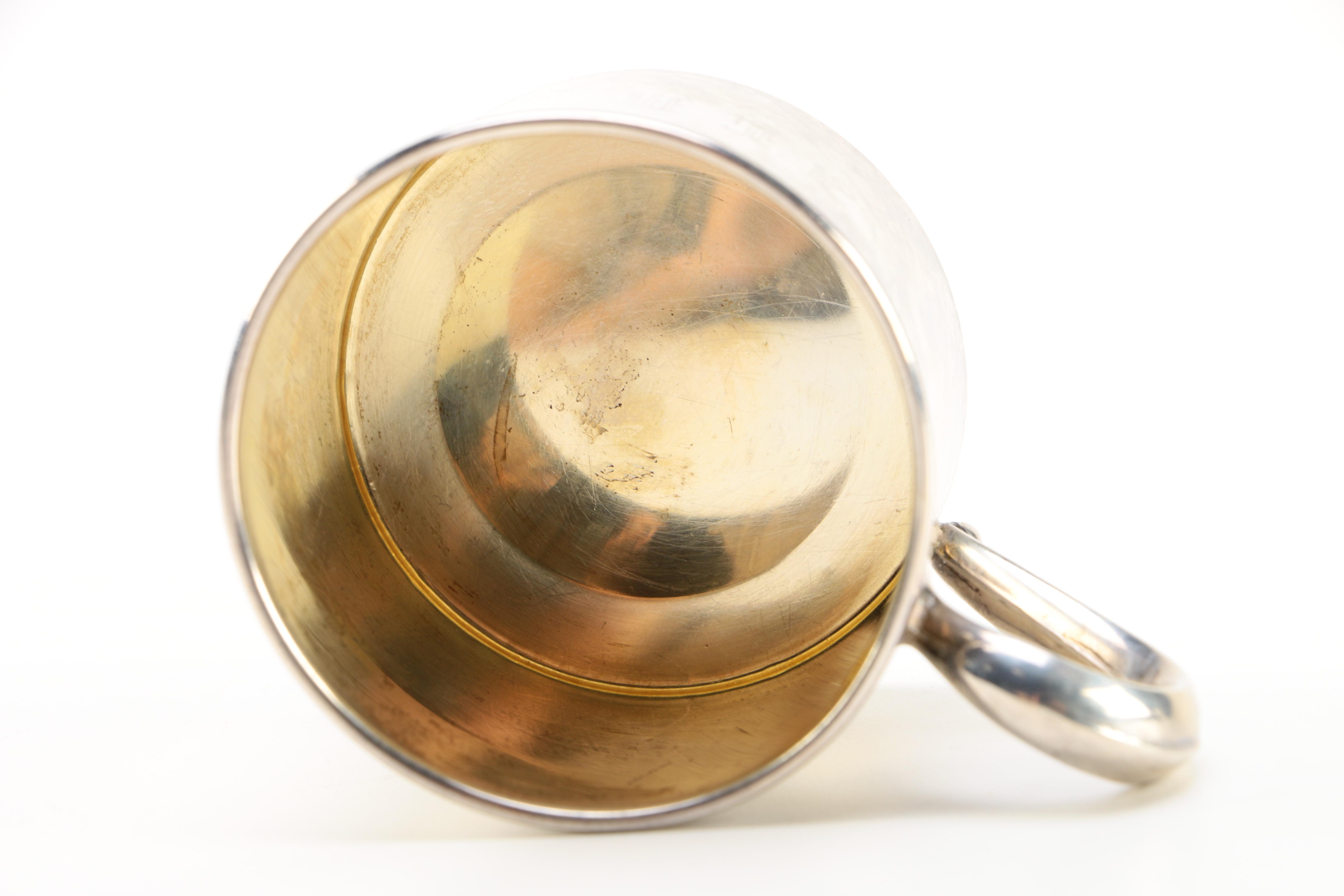 Sterling Silver Baby Cups Featuring Webster