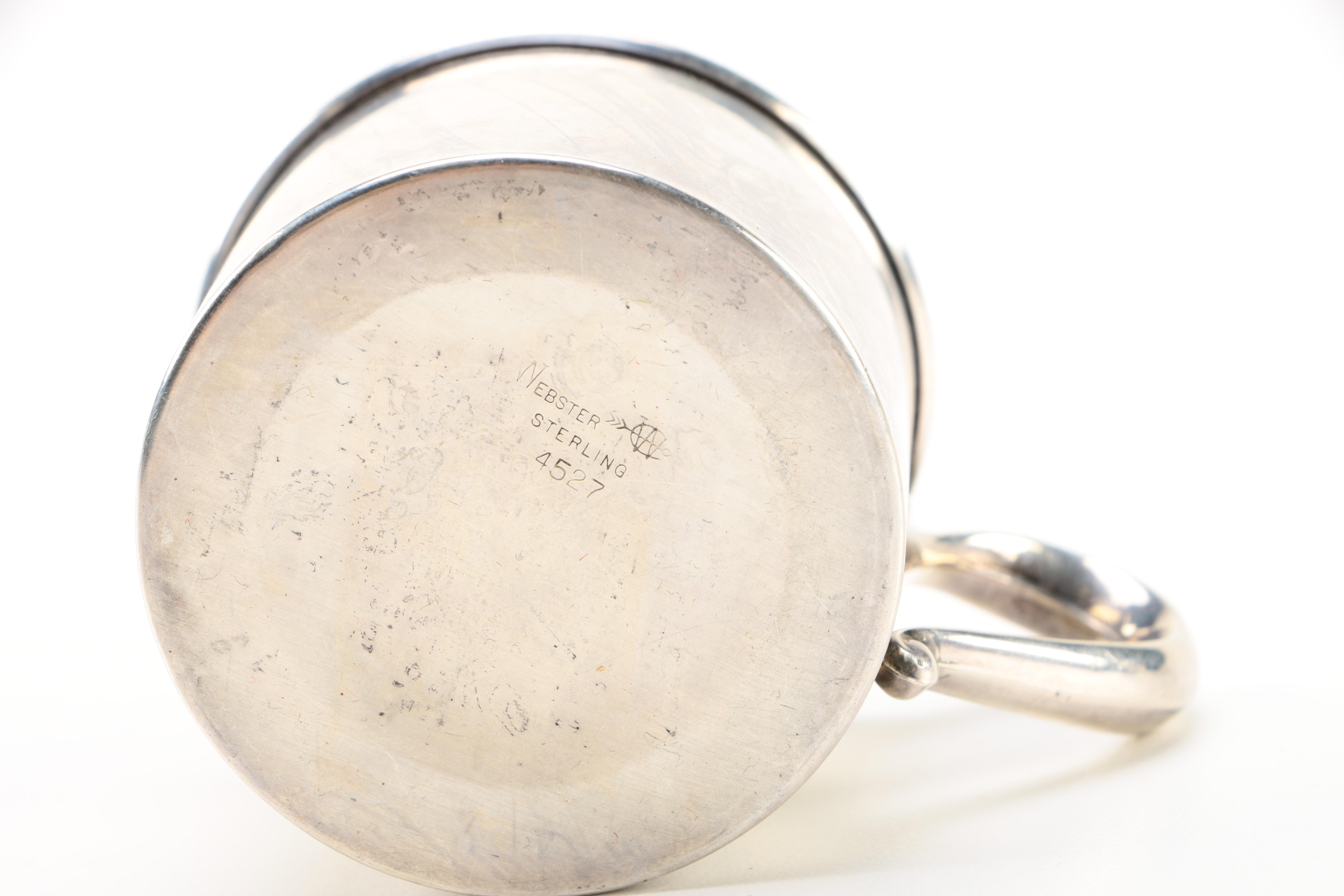 Sterling Silver Baby Cups Featuring Webster