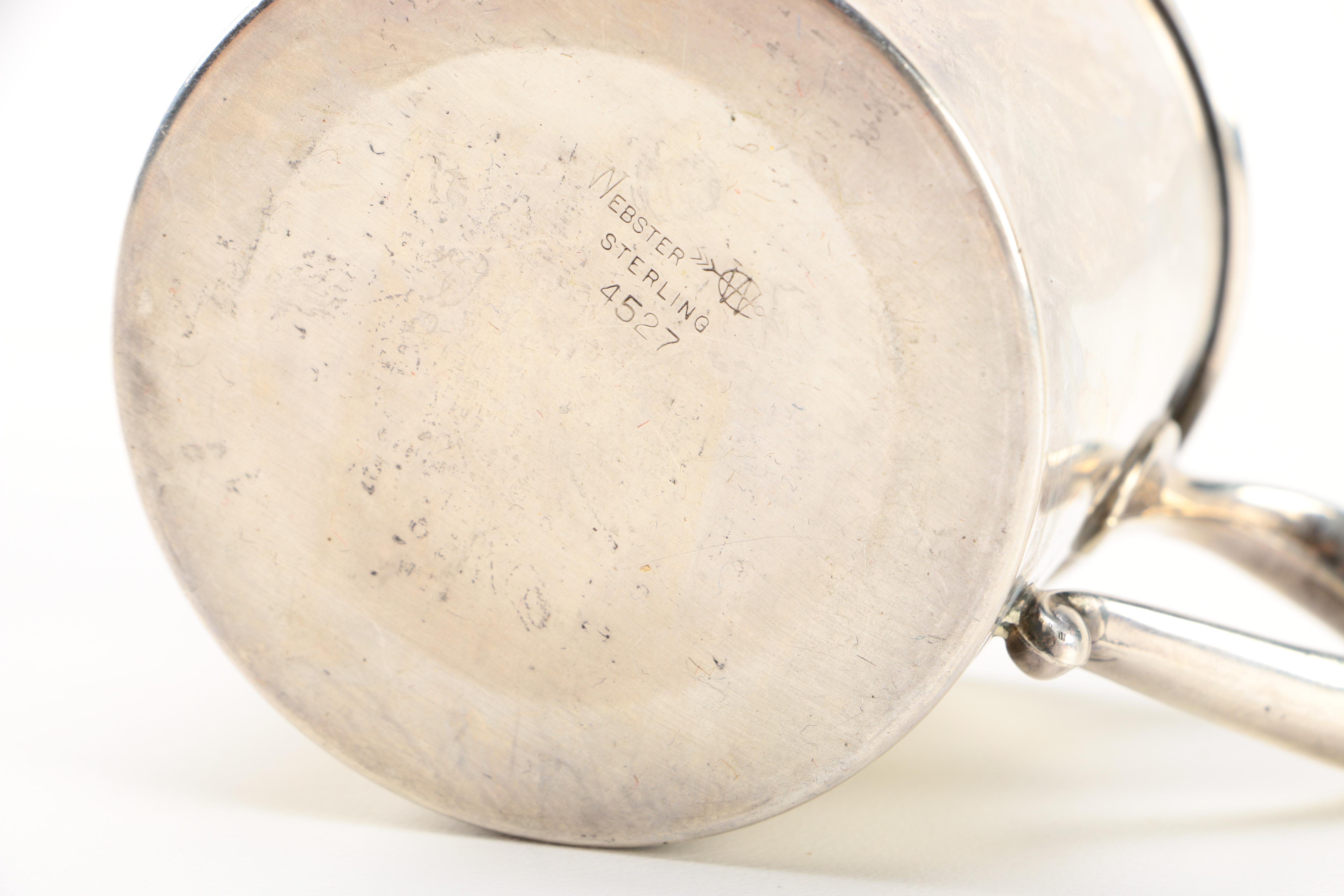 Sterling Silver Baby Cups Featuring Webster