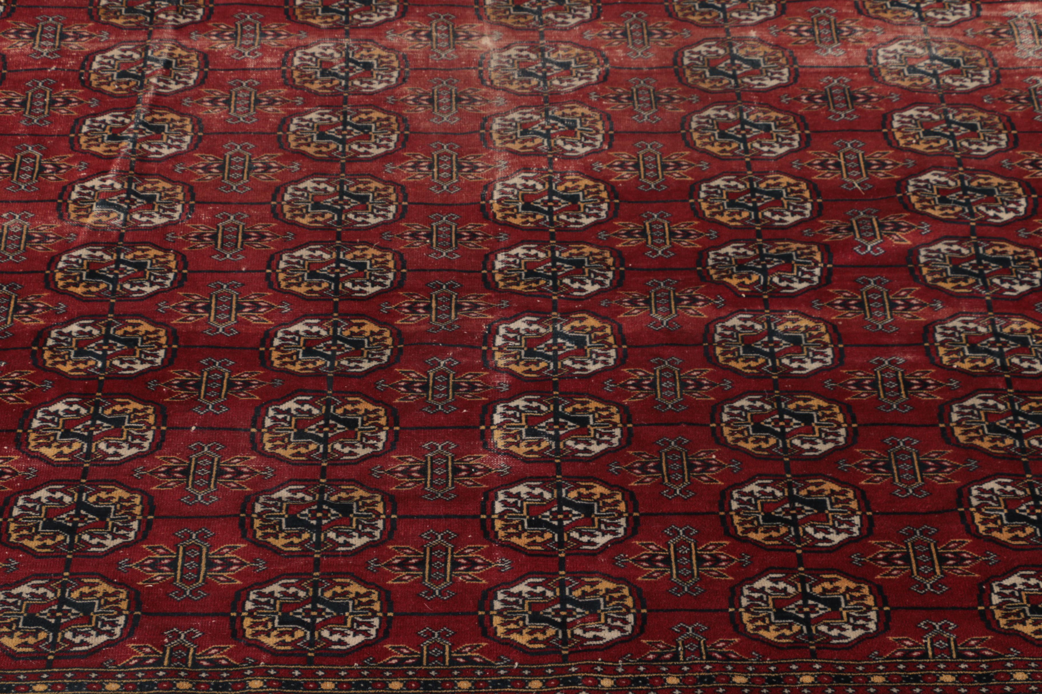 Vintage Hand-Knotted Tekke Bokhara Area Rug