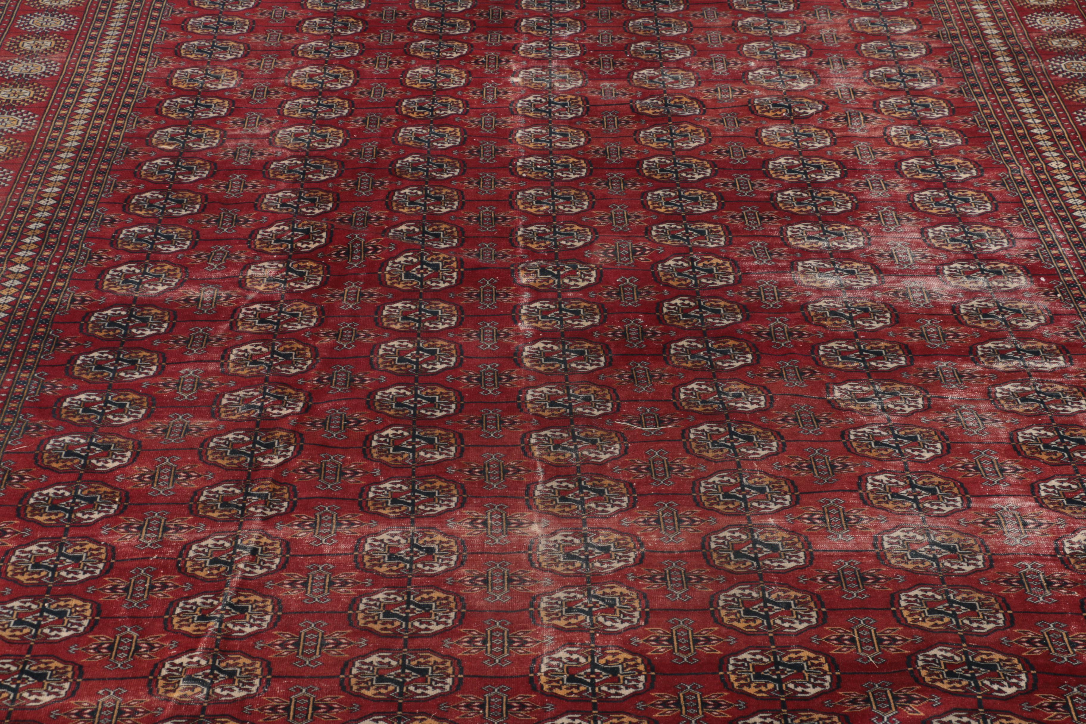 Vintage Hand-Knotted Tekke Bokhara Area Rug