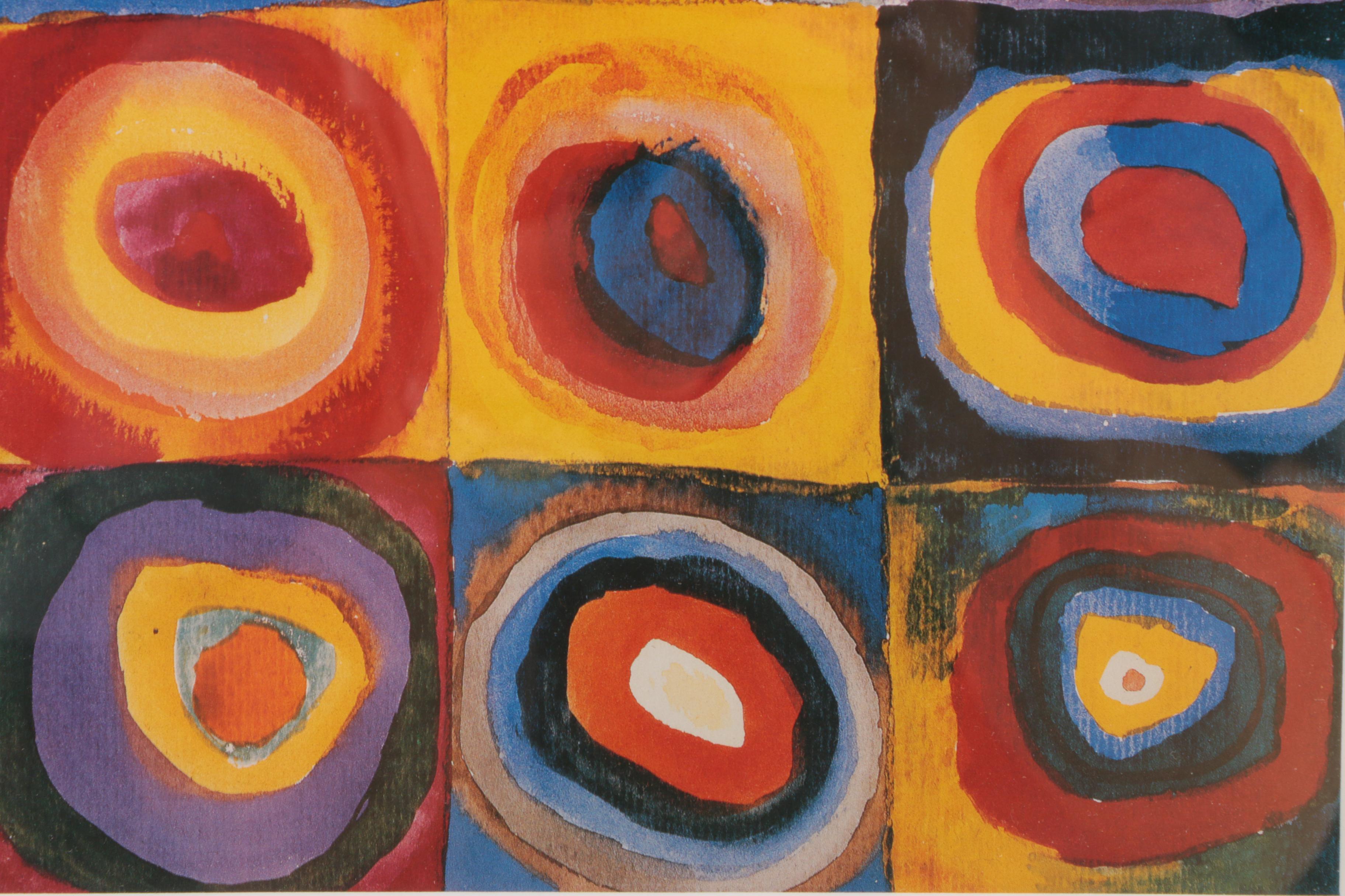 After Kandinsky Offset Lithograph "Squares with Concentric Circles"