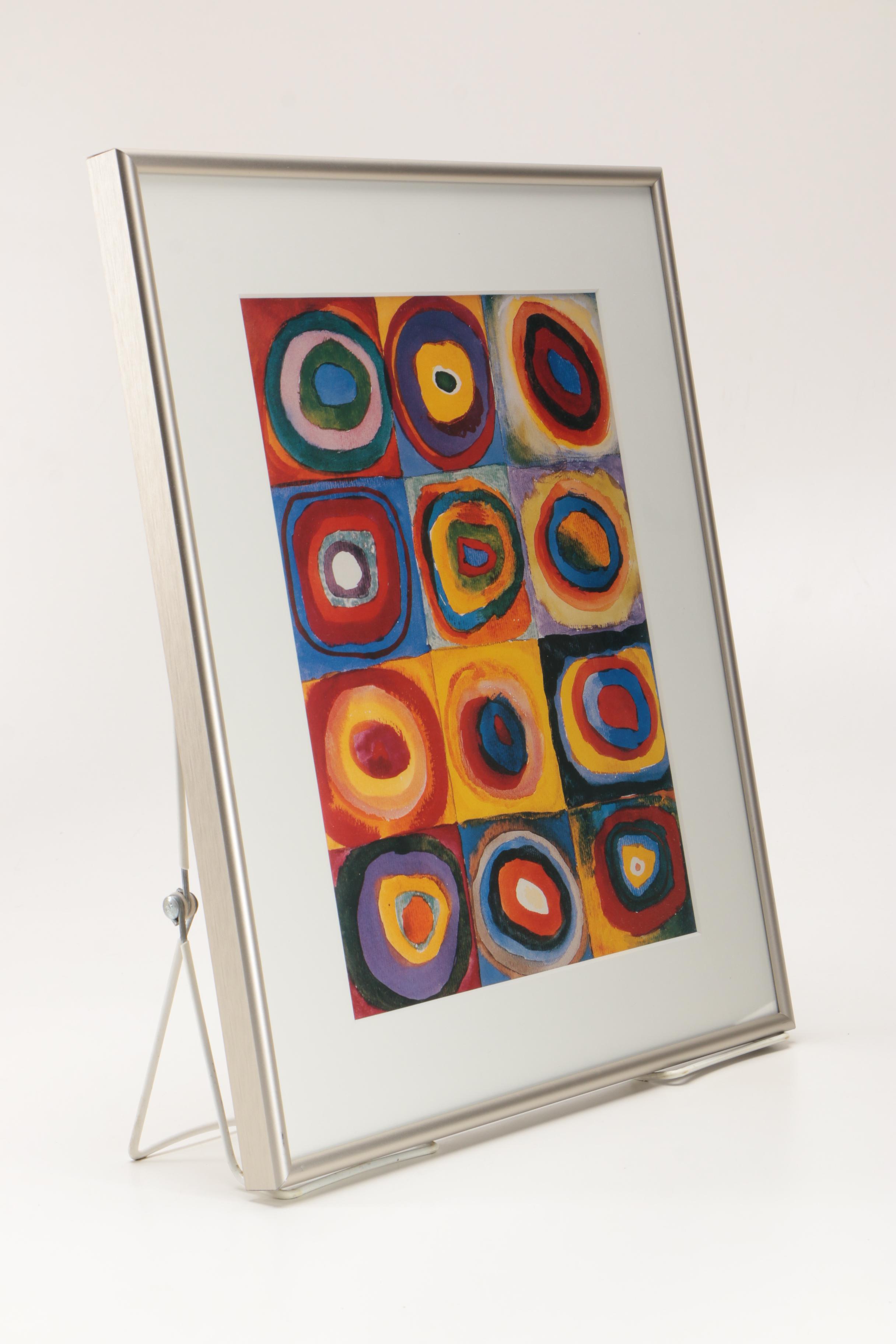 After Kandinsky Offset Lithograph "Squares with Concentric Circles"