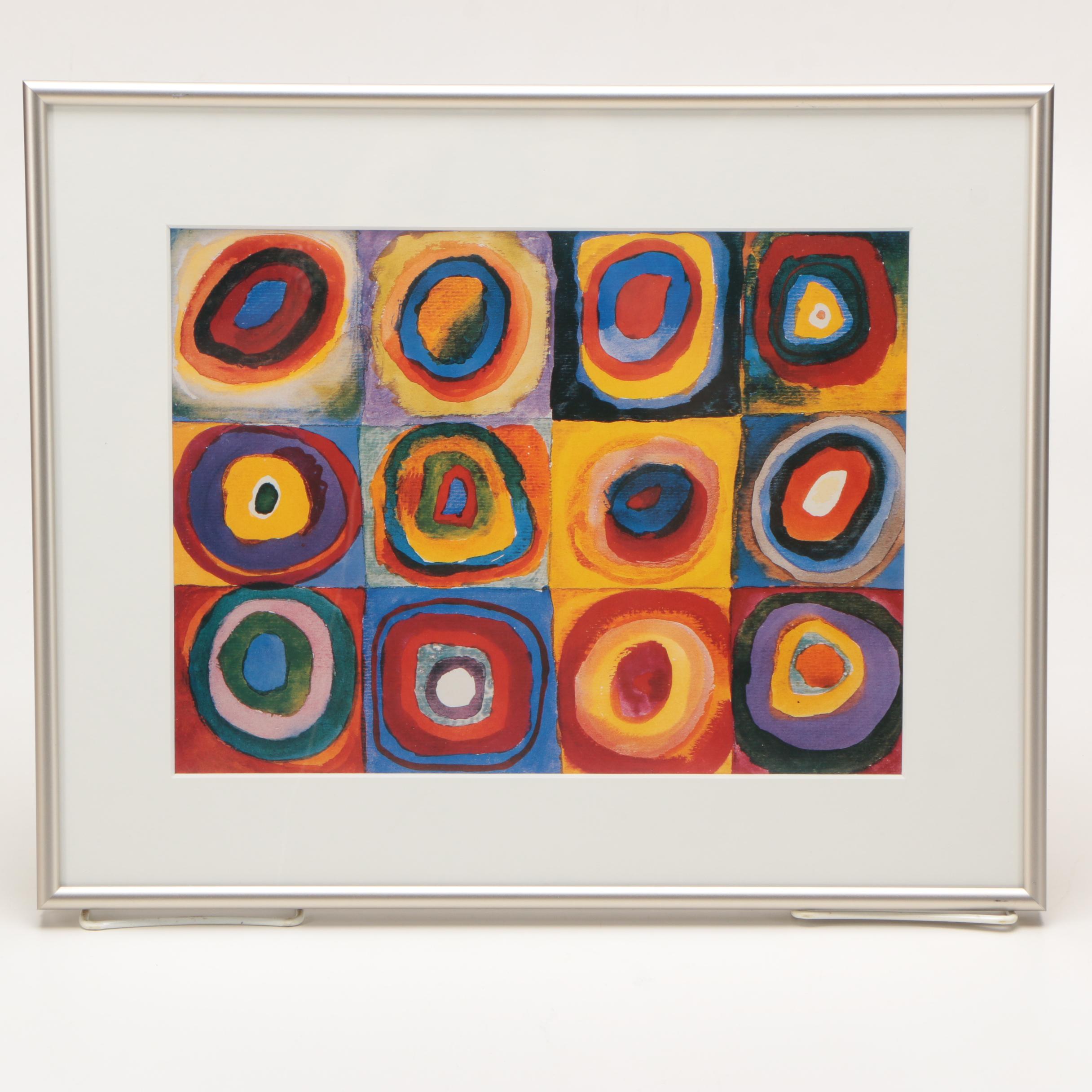 After Kandinsky Offset Lithograph "Squares with Concentric Circles"