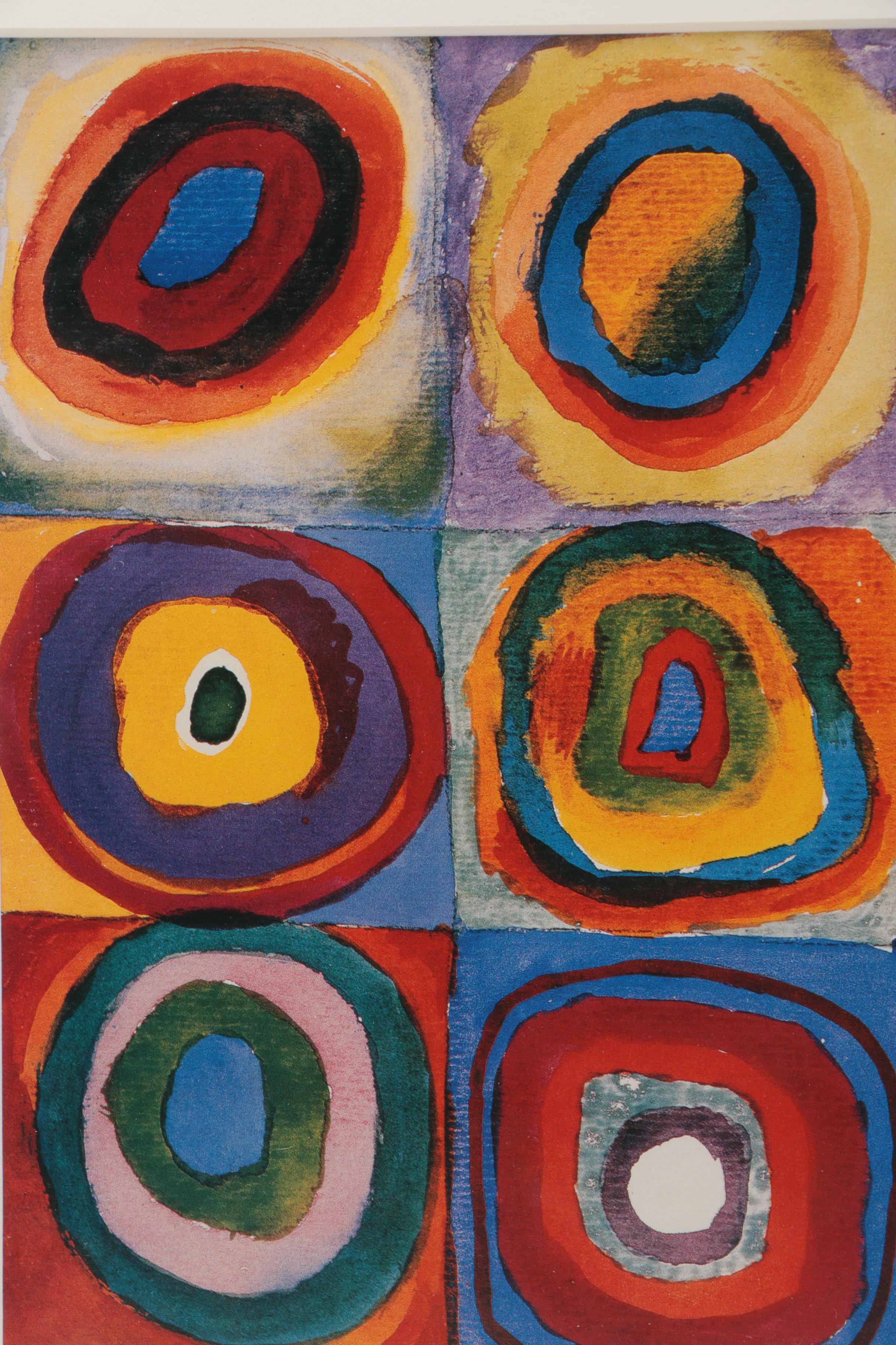After Kandinsky Offset Lithograph "Squares with Concentric Circles"