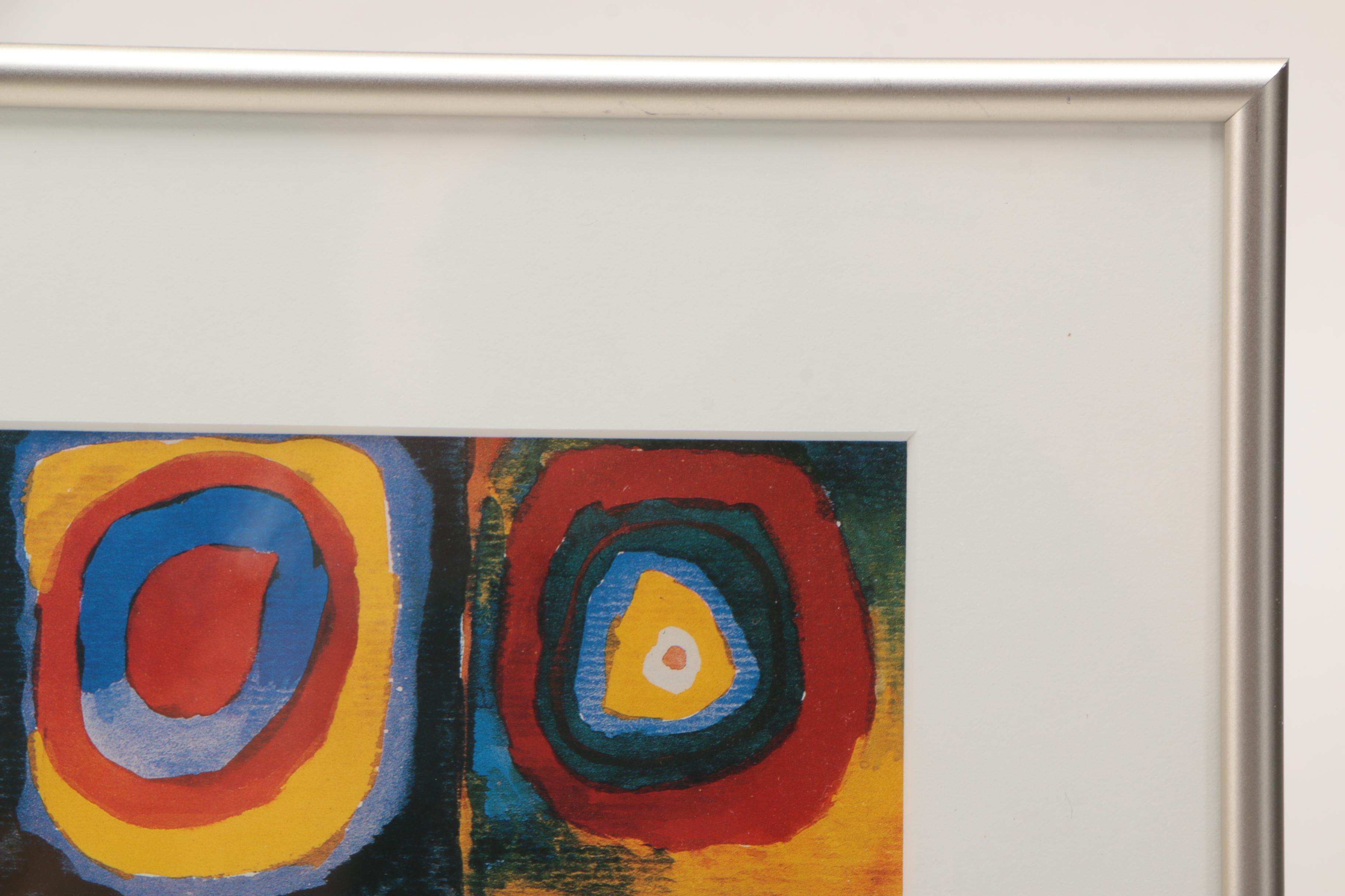 After Kandinsky Offset Lithograph "Squares with Concentric Circles"