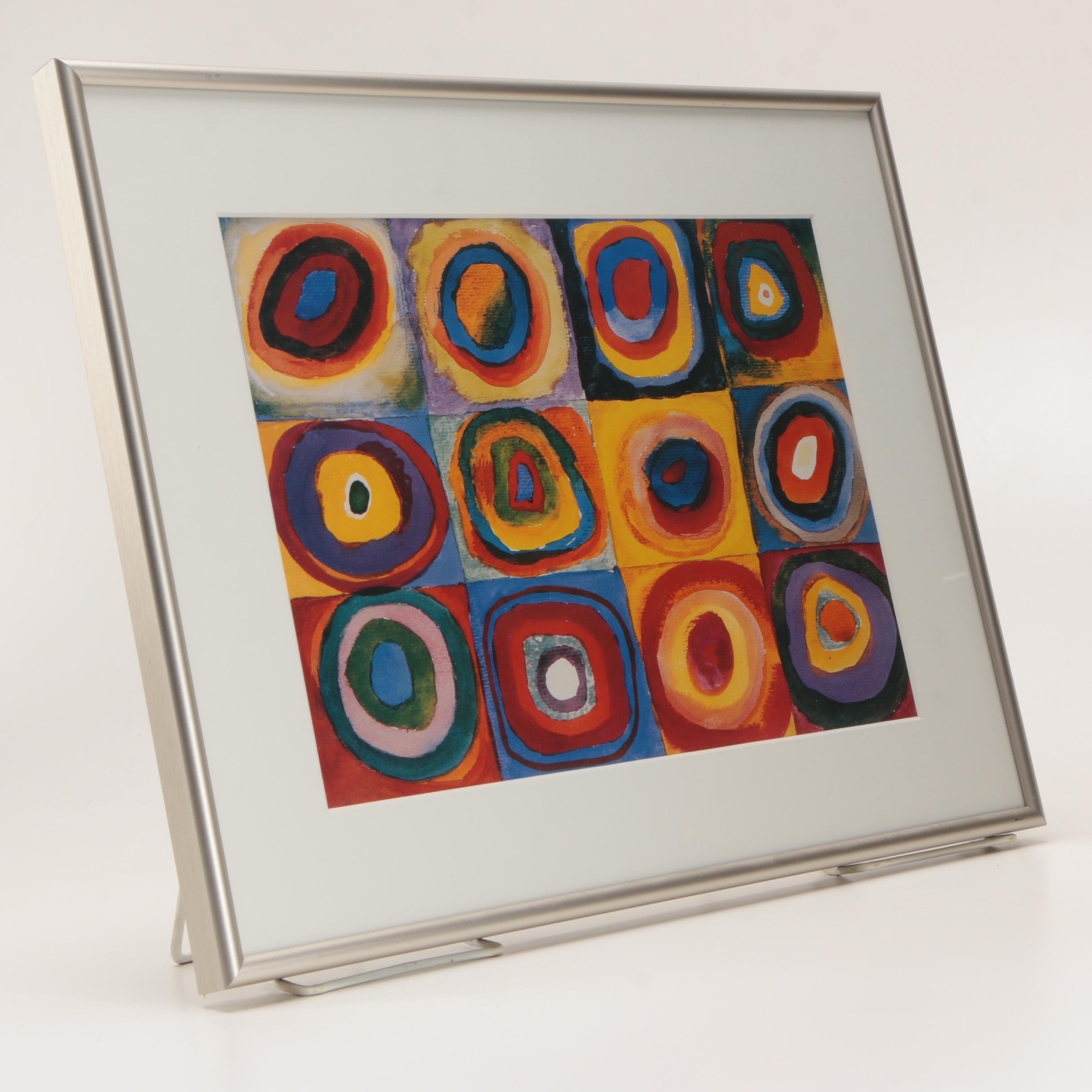 After Kandinsky Offset Lithograph "Squares with Concentric Circles"