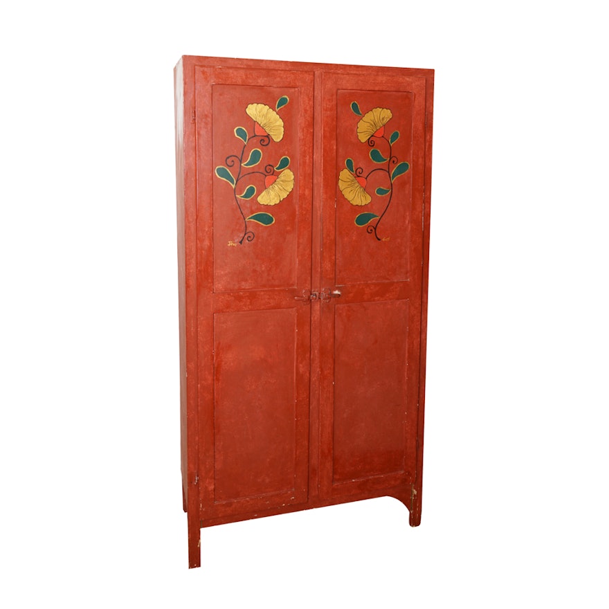 Vintage Hand-Painted Cabinet