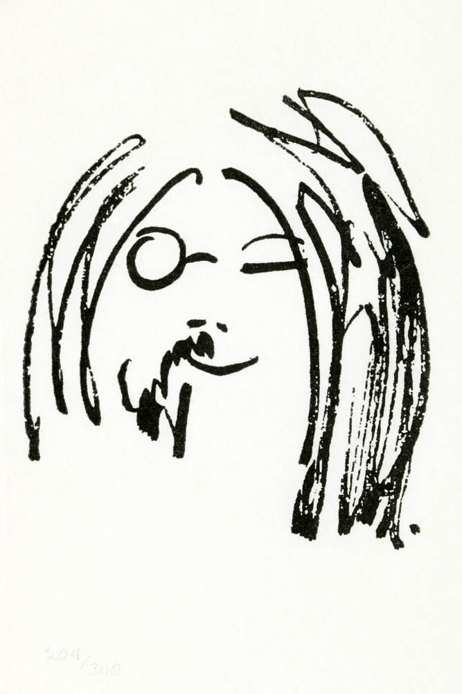 Yoko Ono Limited Edition Serigraph After John Lennon "JOCK & YONO"