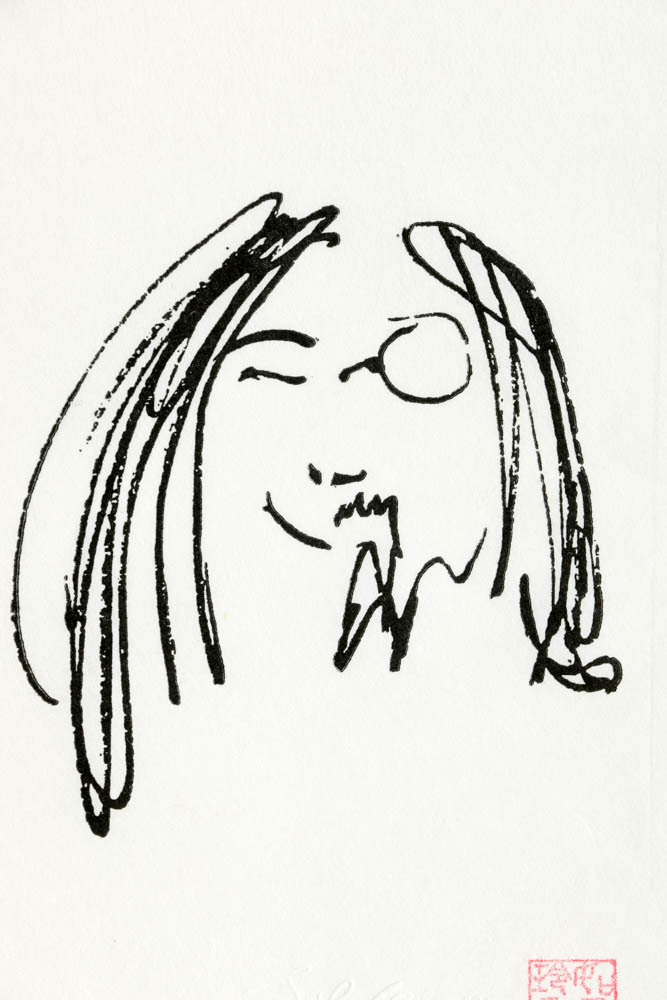 Yoko Ono Limited Edition Serigraph After John Lennon "JOCK & YONO"