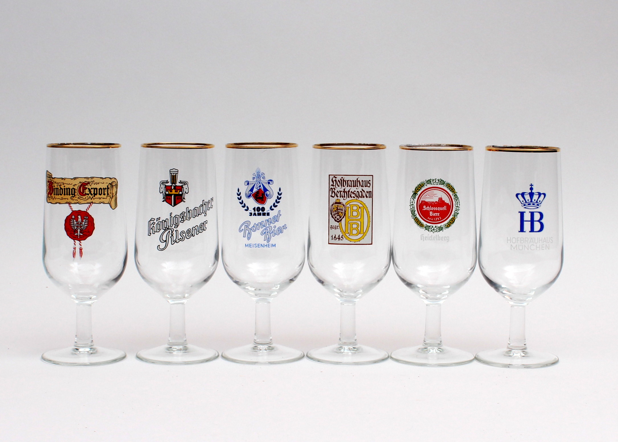 Vintage German Souvenir Ash Receivers and Beer Glasses