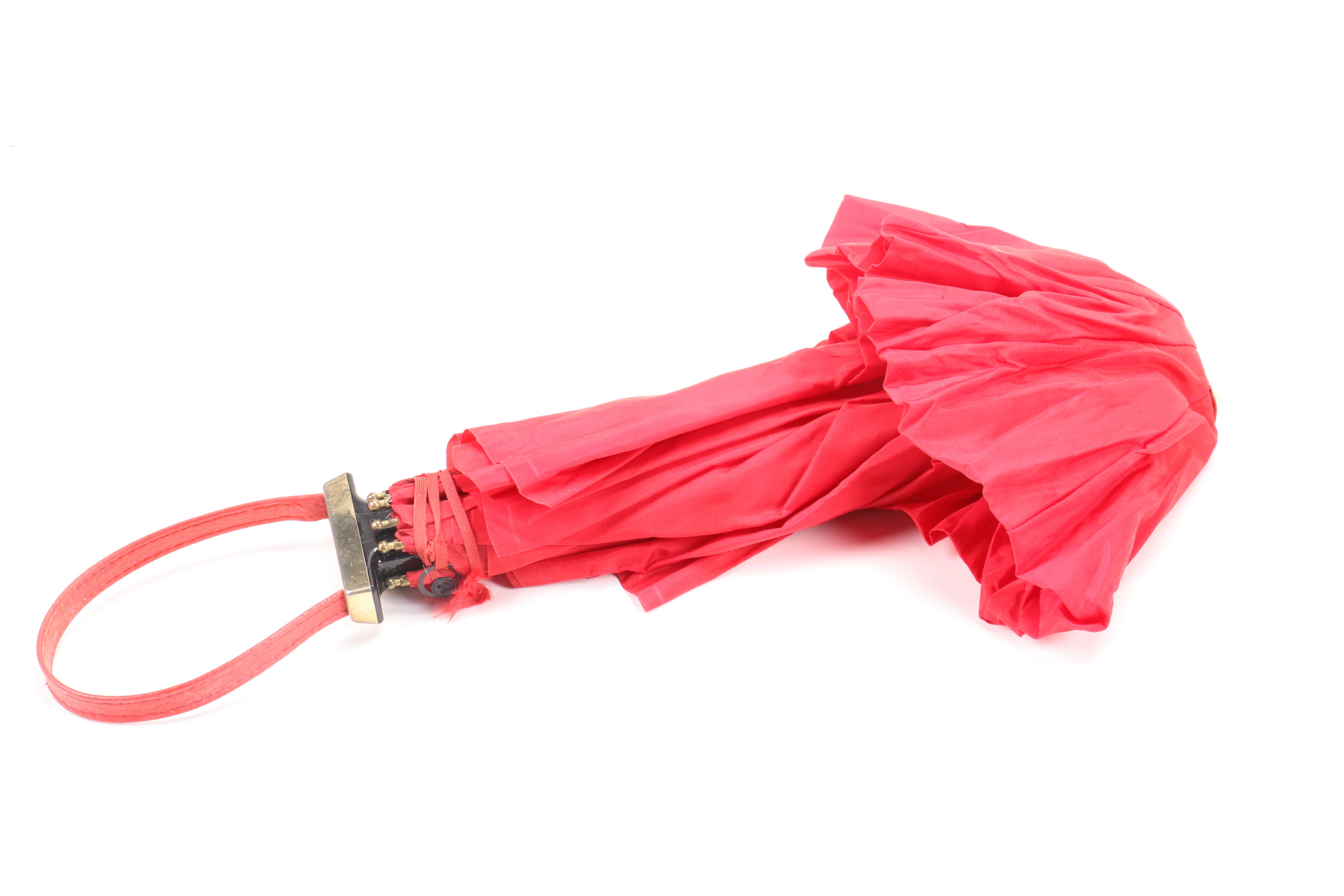 Vintage Travel Iron, Umbrella, and Personal Care Kit